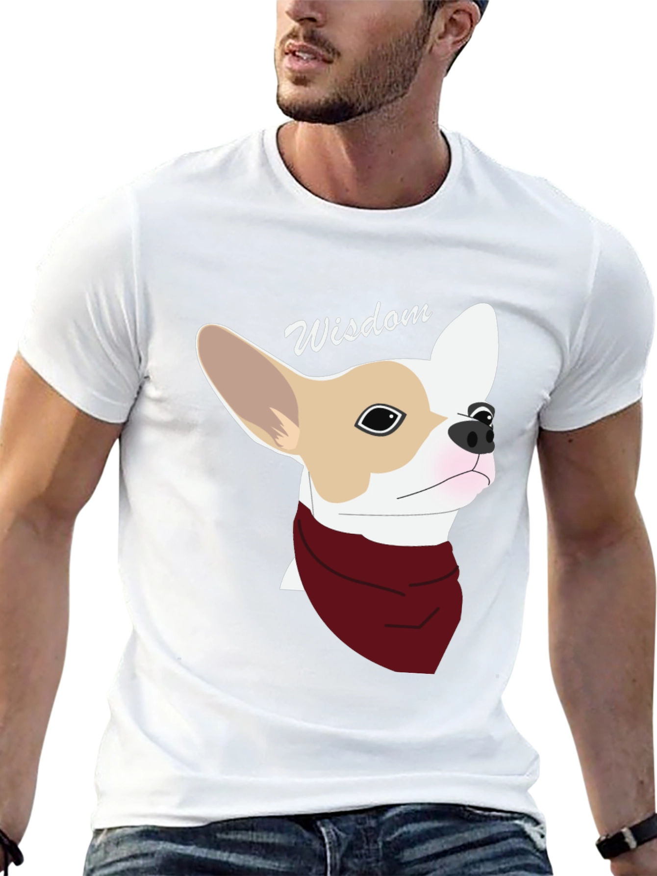 Wisdom Chihuahua Graphic Tee - Black