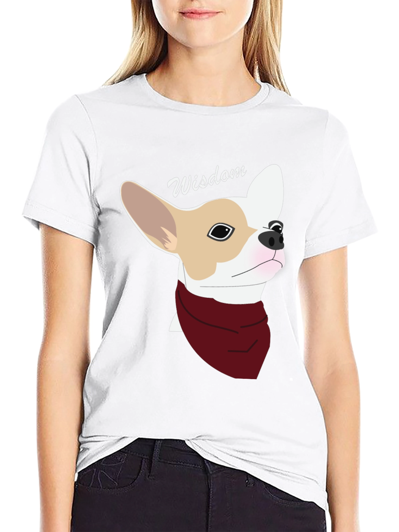 Wisdom Chihuahua Graphic Tee - Black