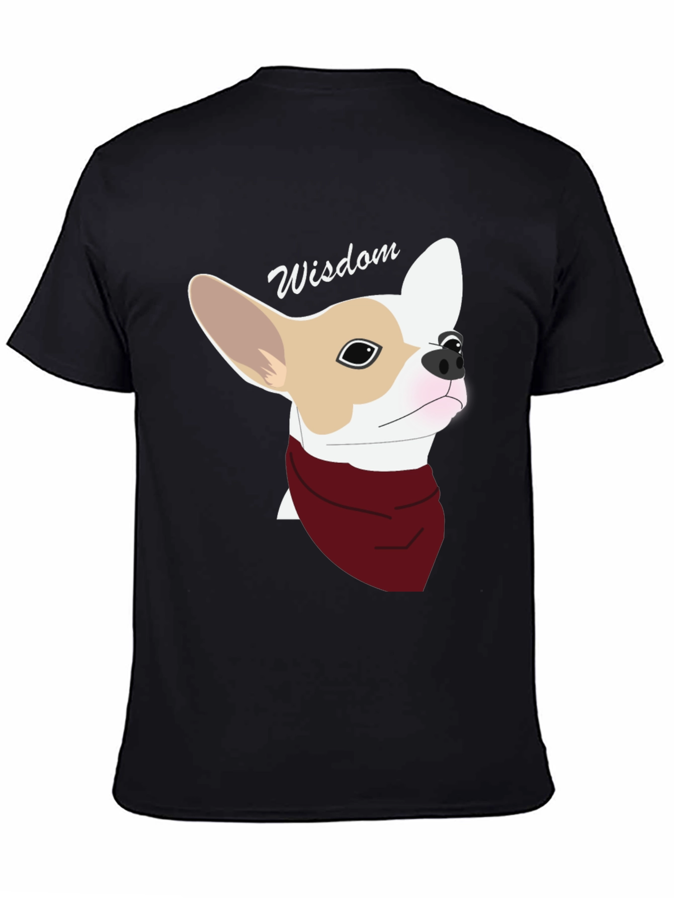 Wisdom Chihuahua Graphic Tee - Black