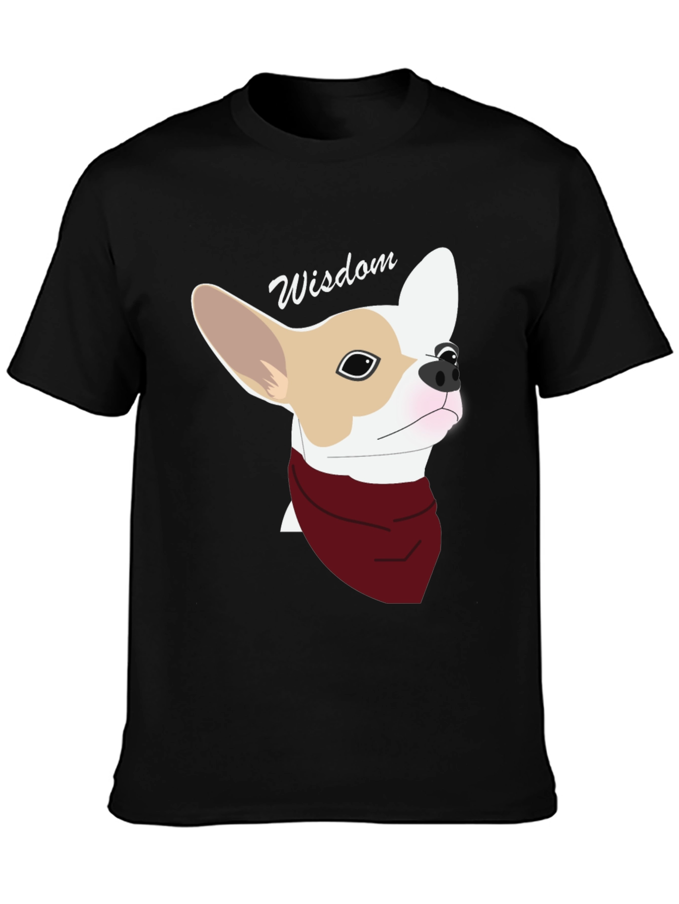 Wisdom Chihuahua Graphic Tee - Black