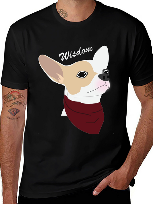 Wisdom Chihuahua Graphic Tee - Black