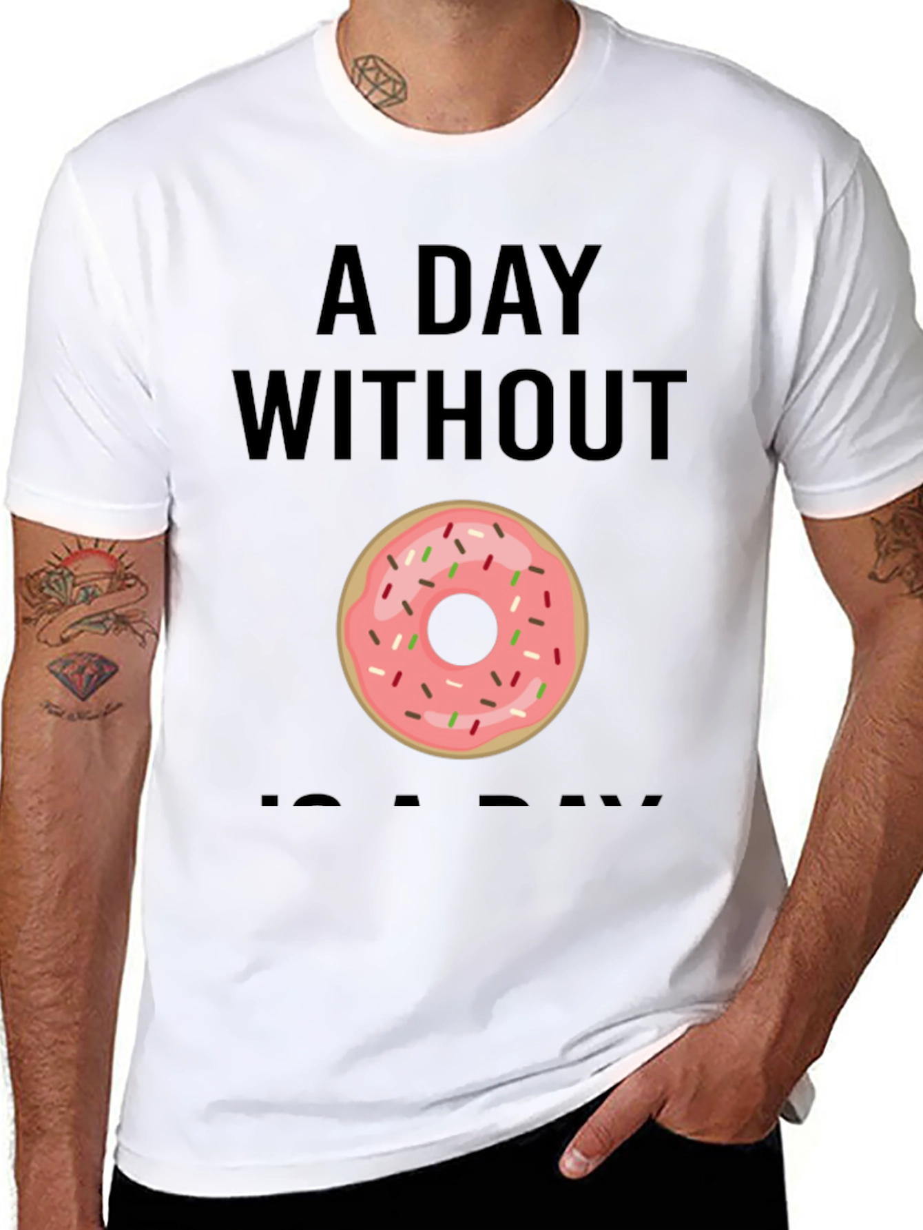 Donut Graphic T-Shirt - A Day Without Donuts