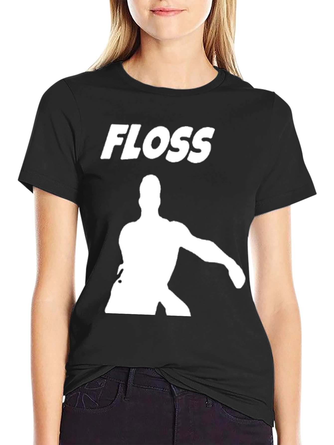 Floss Dance Move Black Graphic T-Shirt