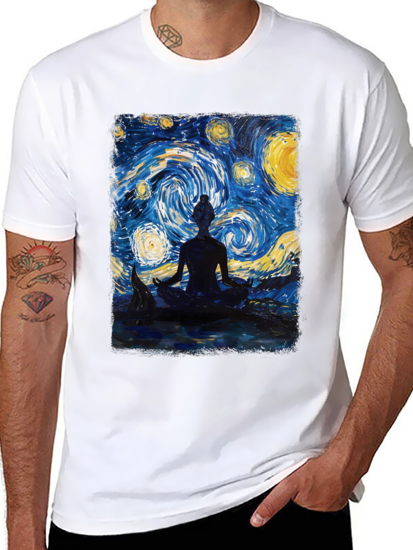 Starry Night Meditation T-Shirt