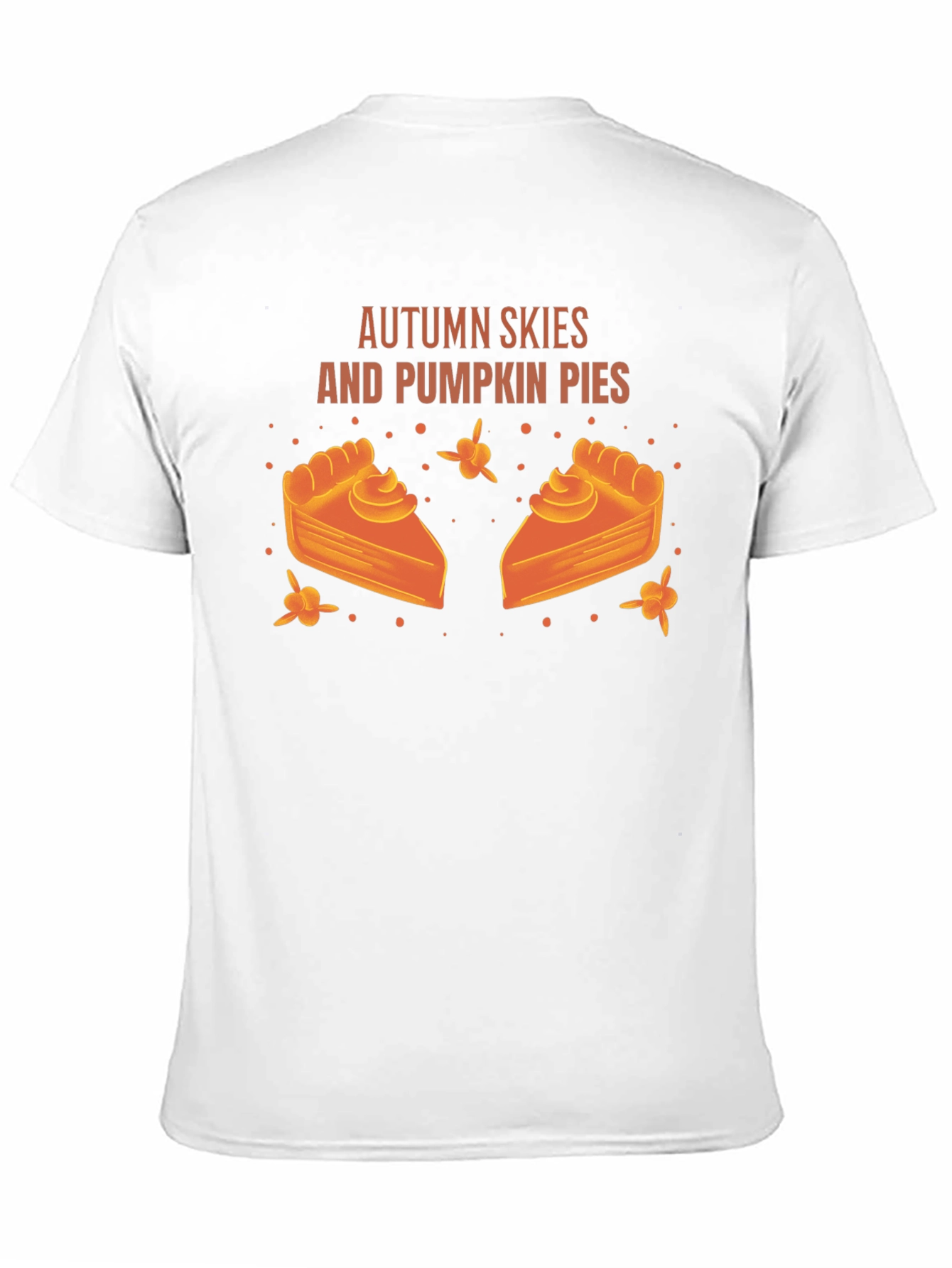Autumn Skies Pumpkin Pies Black Graphic T-Shirt