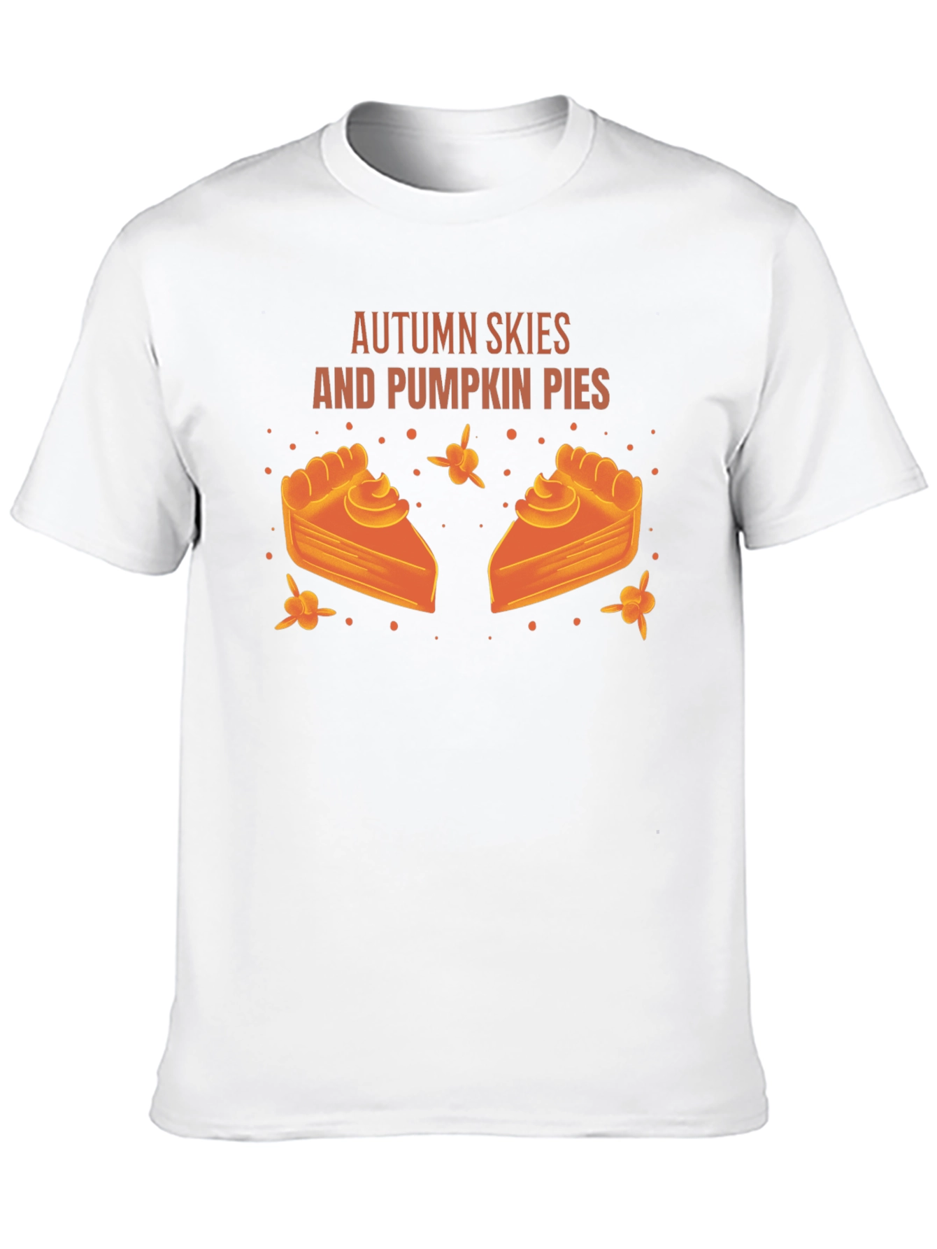 Autumn Skies Pumpkin Pies Black Graphic T-Shirt