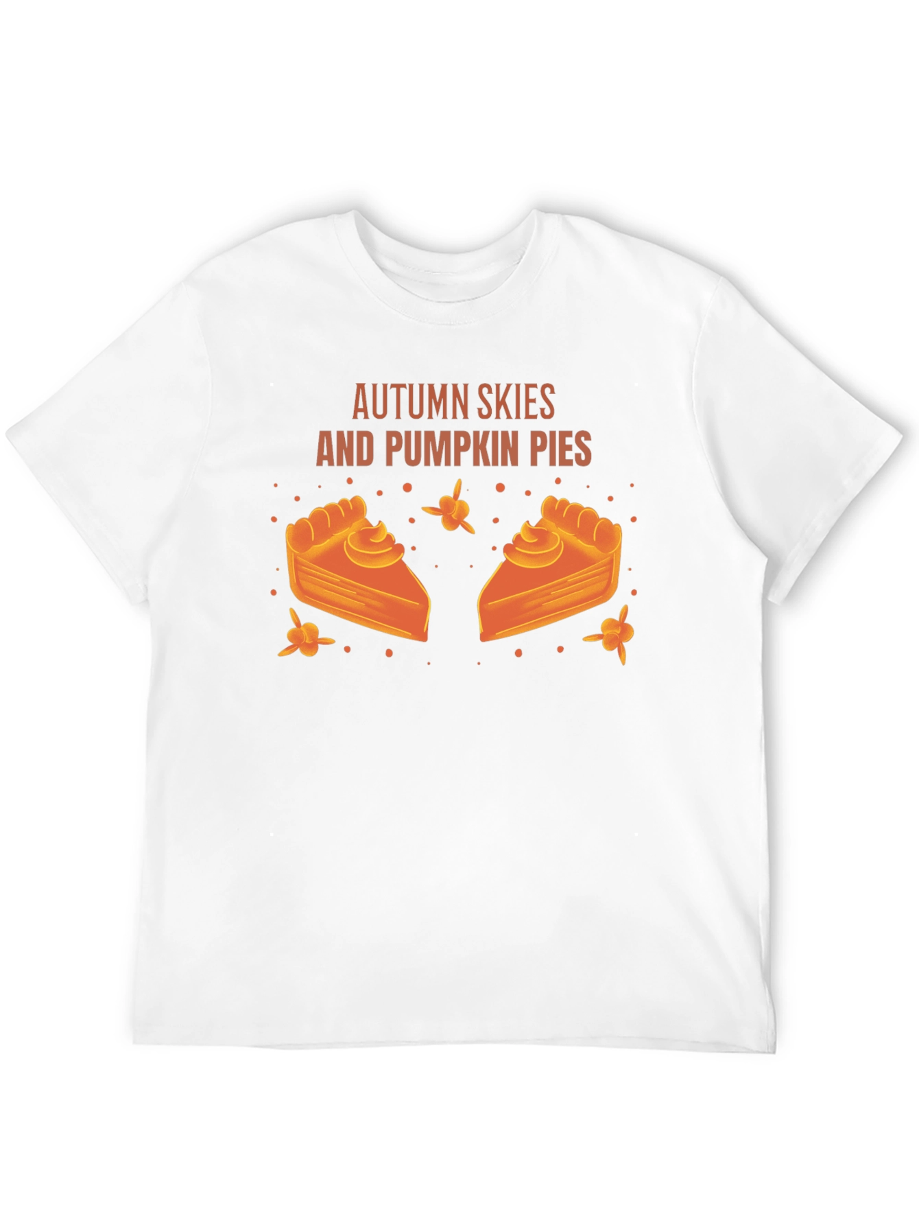 Autumn Skies Pumpkin Pies Black Graphic T-Shirt