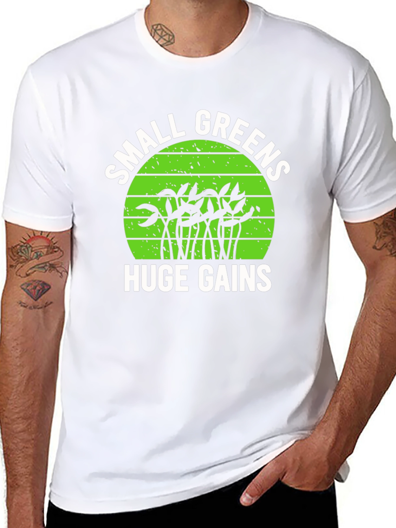 Small Greens Huge Gains Graphic T-Shirt