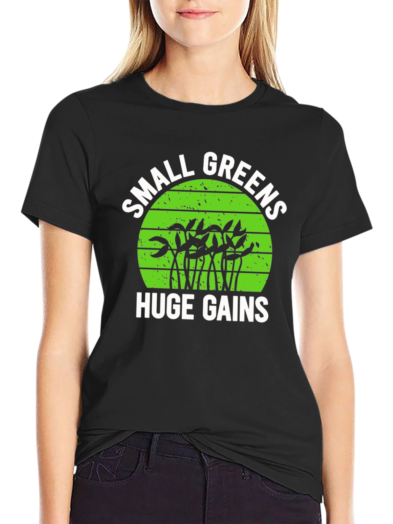 Small Greens Huge Gains Graphic T-Shirt
