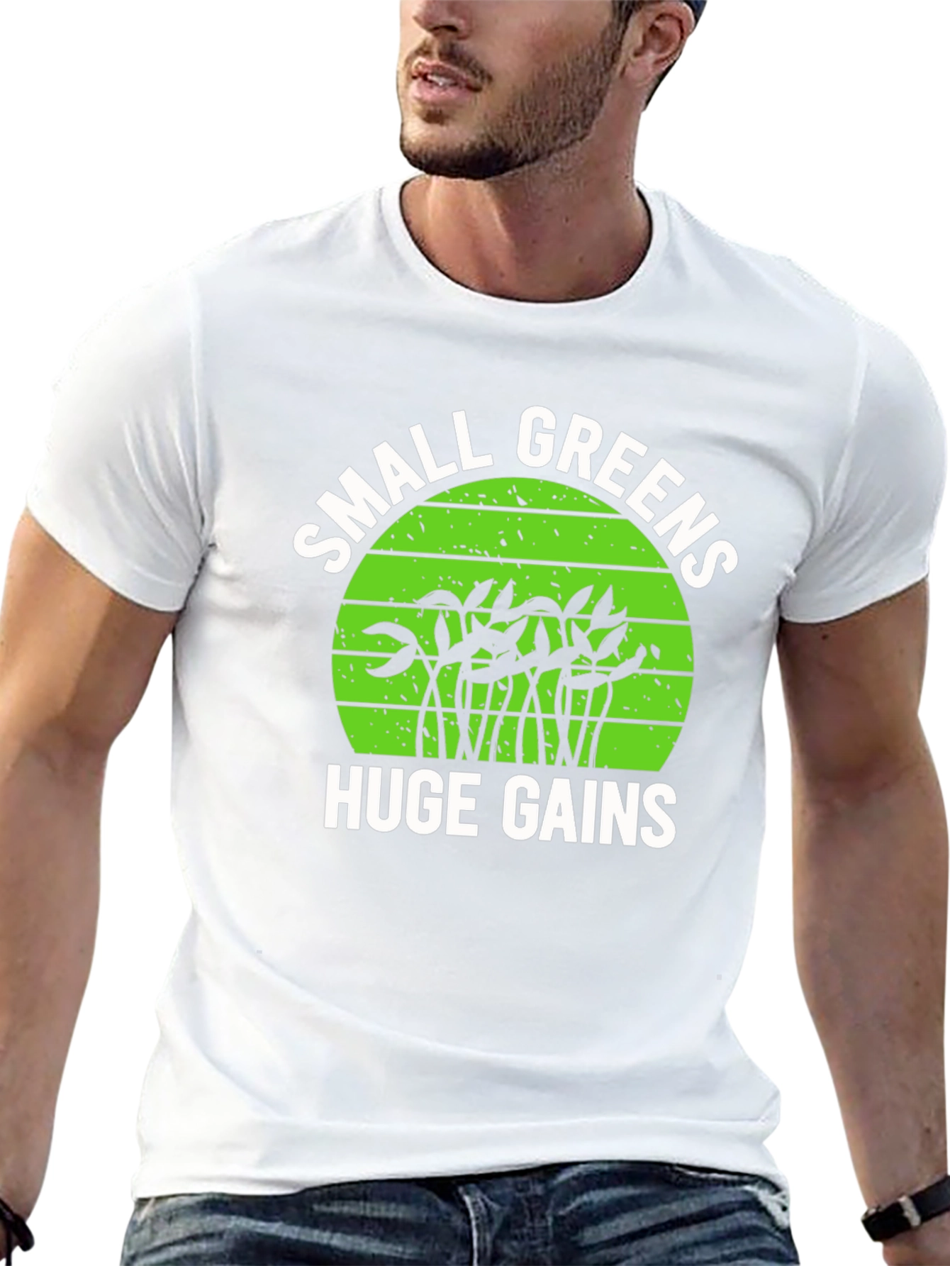 Small Greens Huge Gains Graphic T-Shirt