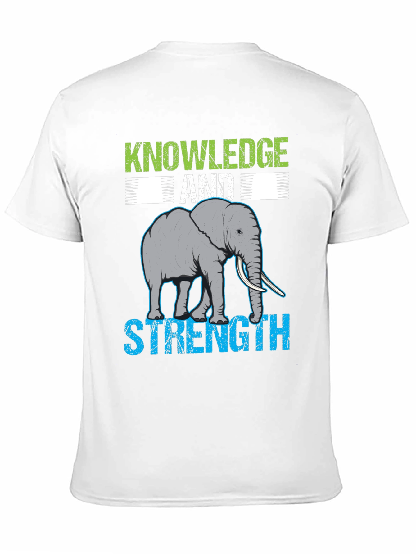 Knowledge & Strength Elephant Graphic T-Shirt
