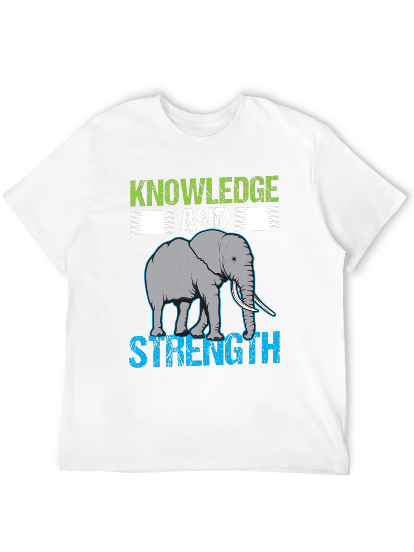 Knowledge & Strength Elephant Graphic T-Shirt