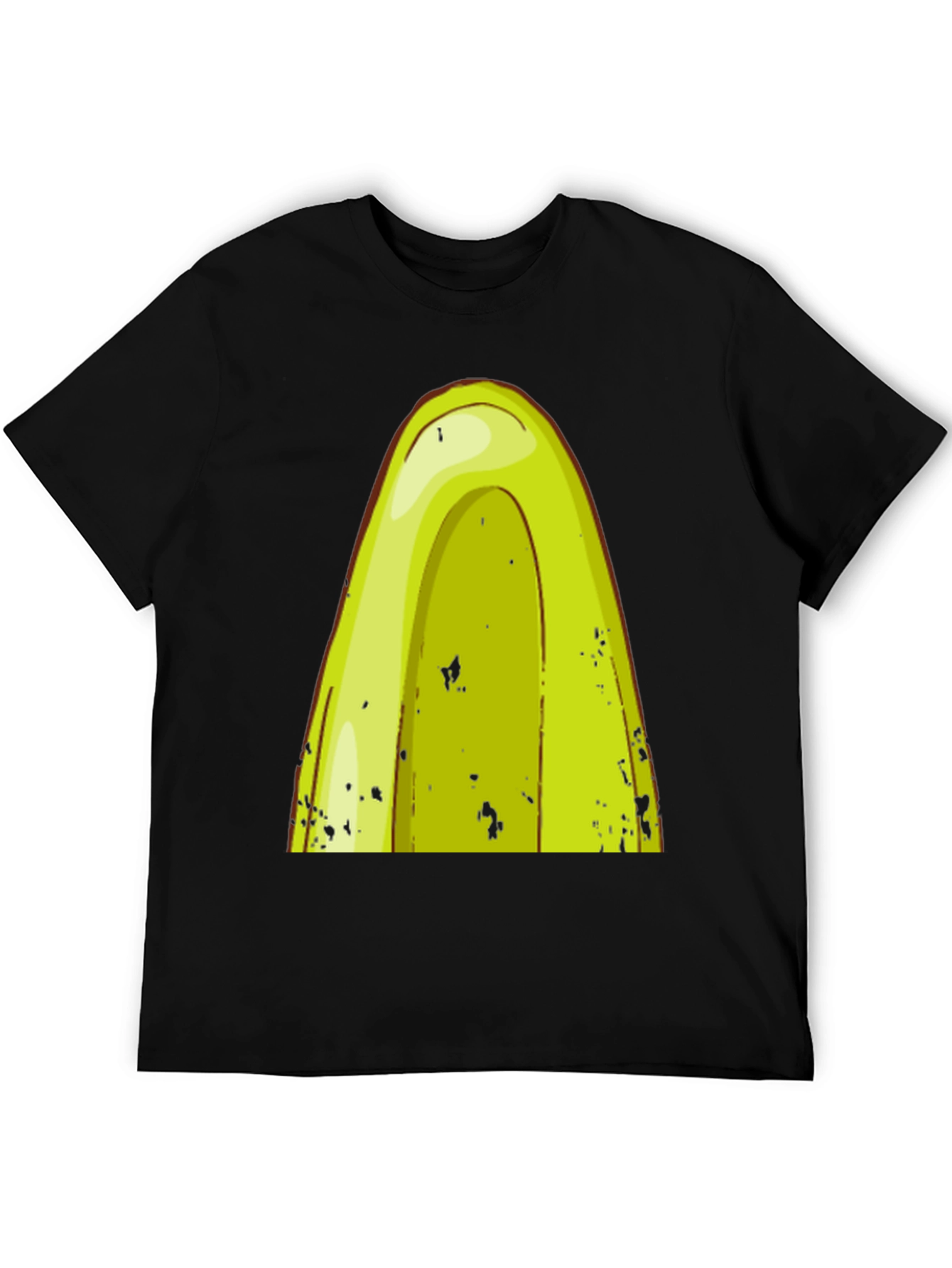 Avocado Cartoon Graphic Tee - Black T-Shirt