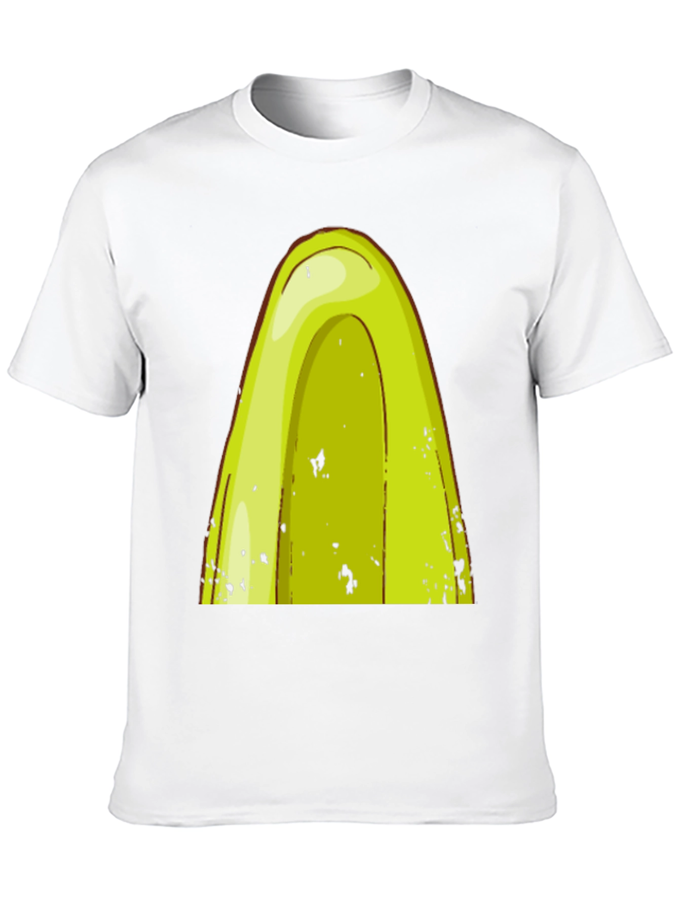 Avocado Cartoon Graphic Tee - Black T-Shirt