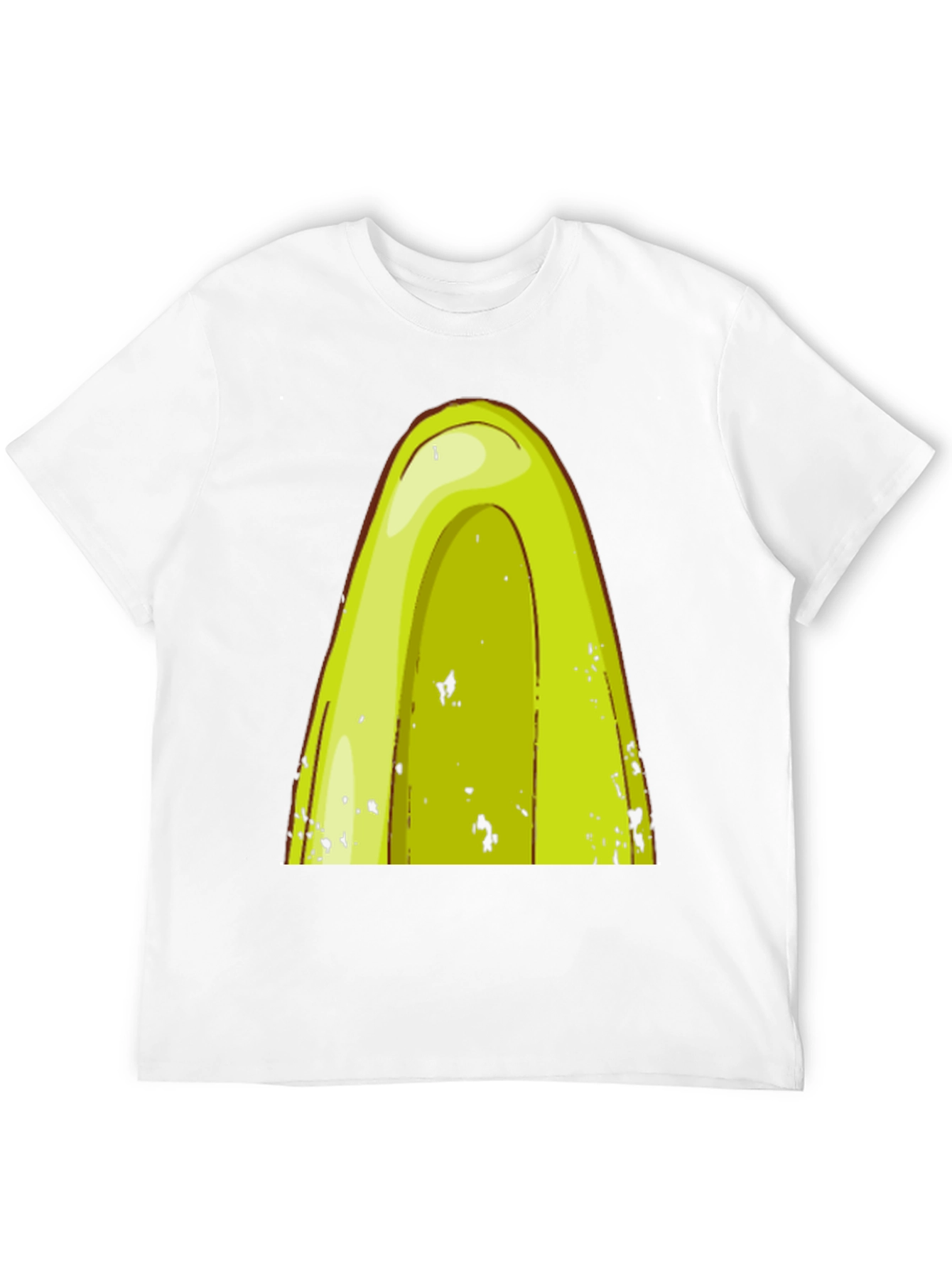 Avocado Cartoon Graphic Tee - Black T-Shirt