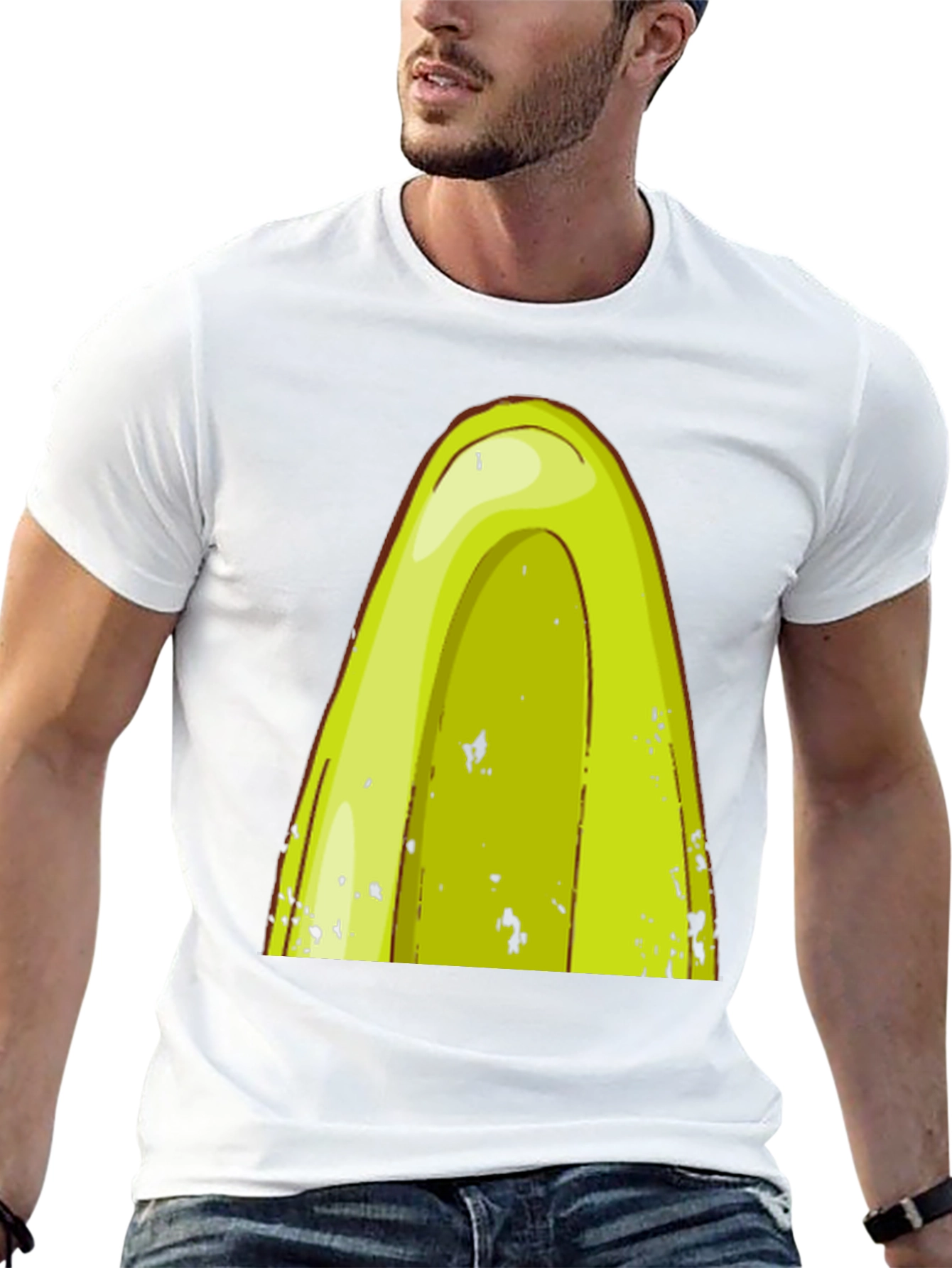 Avocado Cartoon Graphic Tee - Black T-Shirt