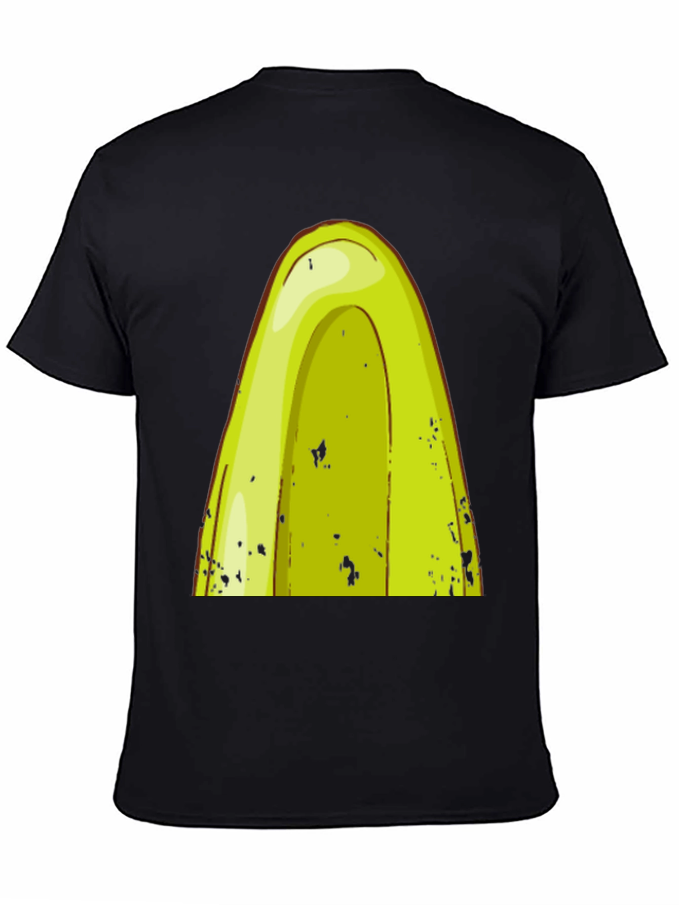 Avocado Cartoon Graphic Tee - Black T-Shirt