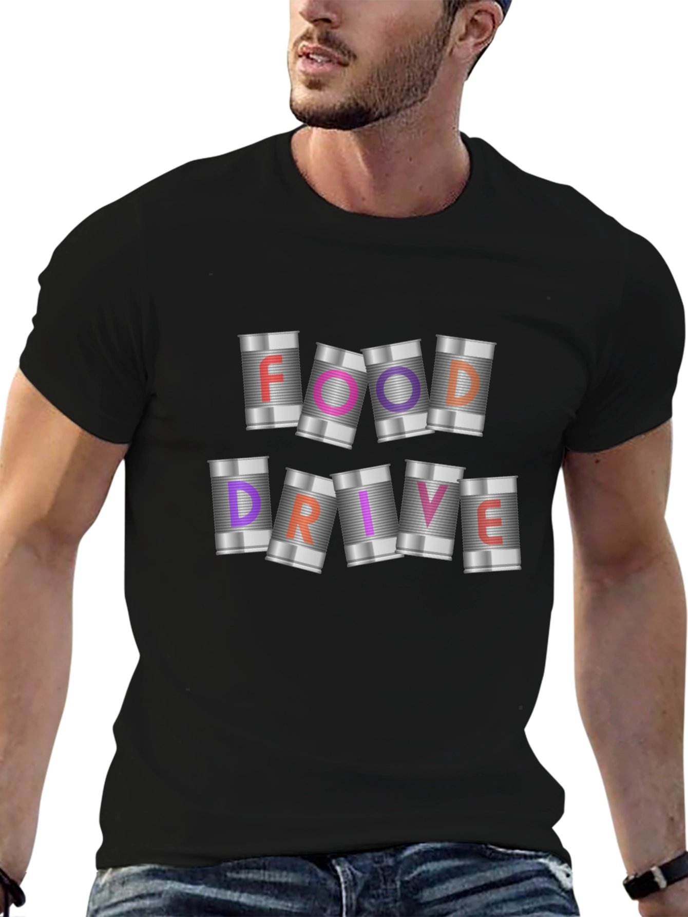 Food Drive T-Shirt: Canned Goods Design