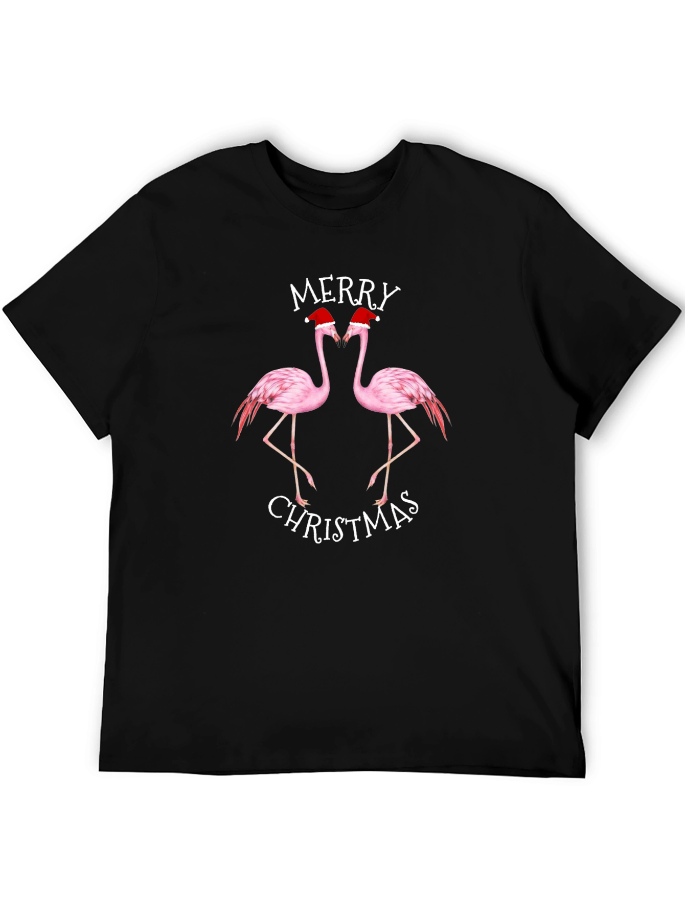 Merry Christmas Flamingo Graphic Tee