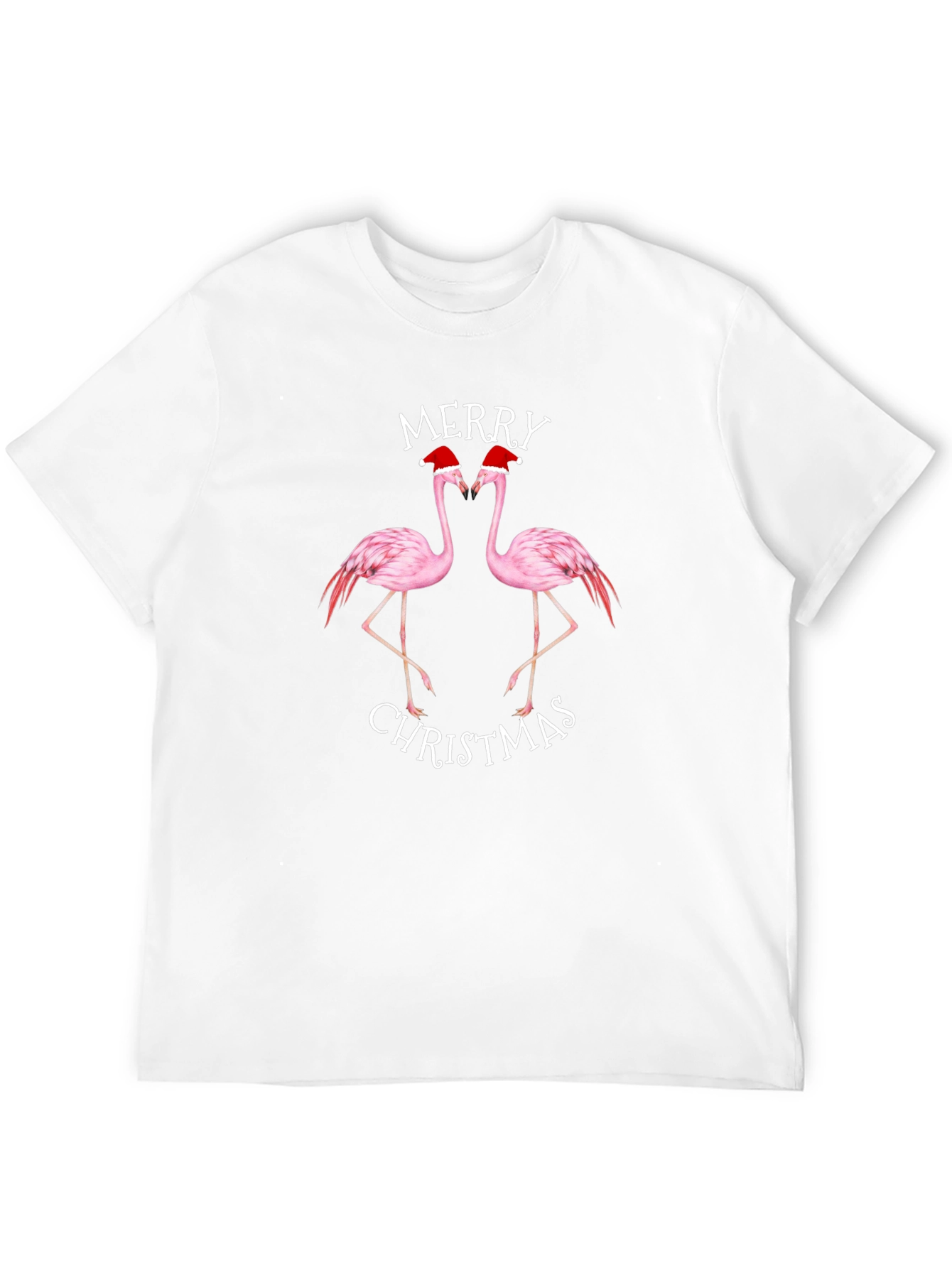 Merry Christmas Flamingo Graphic Tee