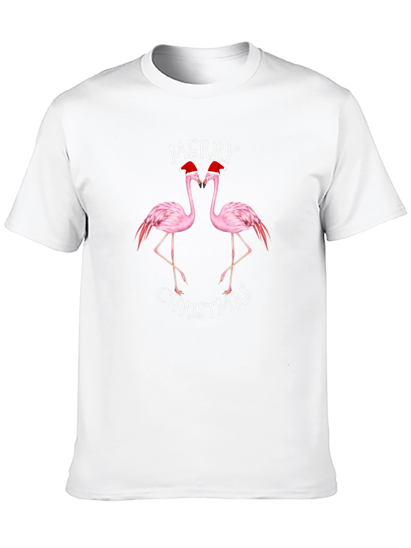 Merry Christmas Flamingo Graphic Tee