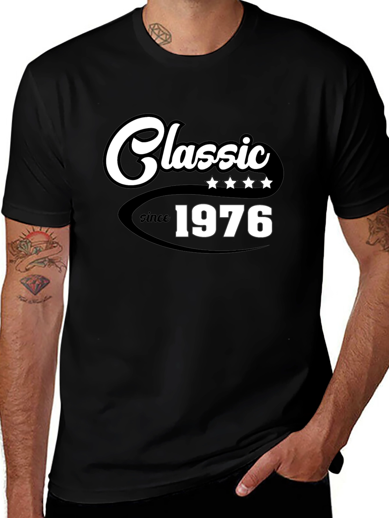 Classic Since 1976 Black Graphic Tee