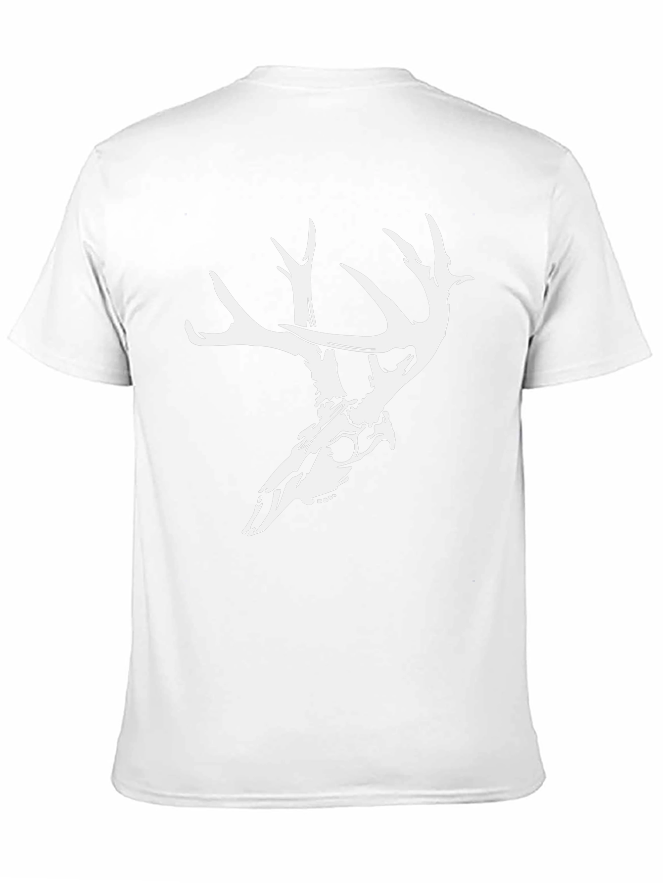 Mens Black Deer Skull Graphic Tee