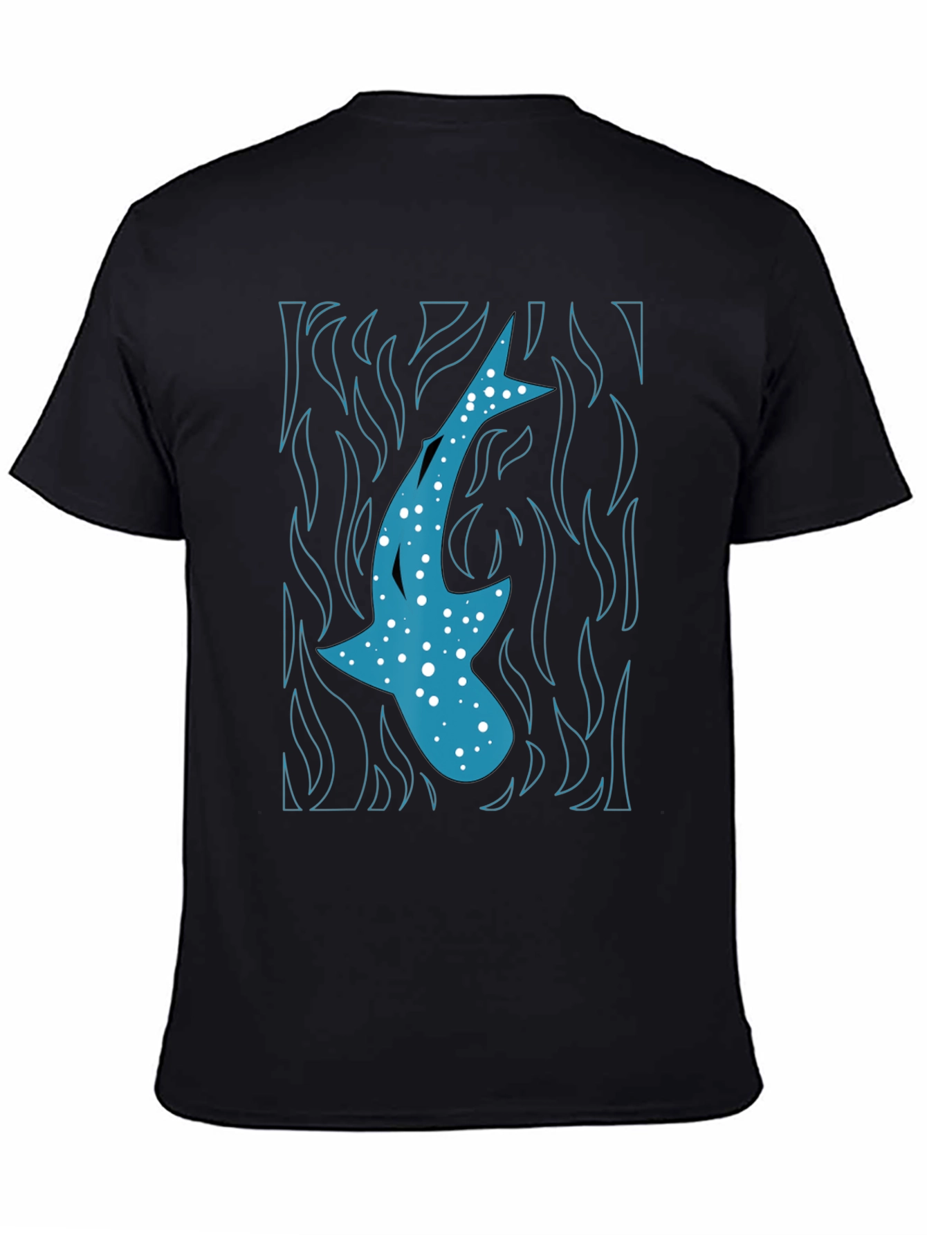Whale Shark Graphic Tee - Mens Black T-Shirt