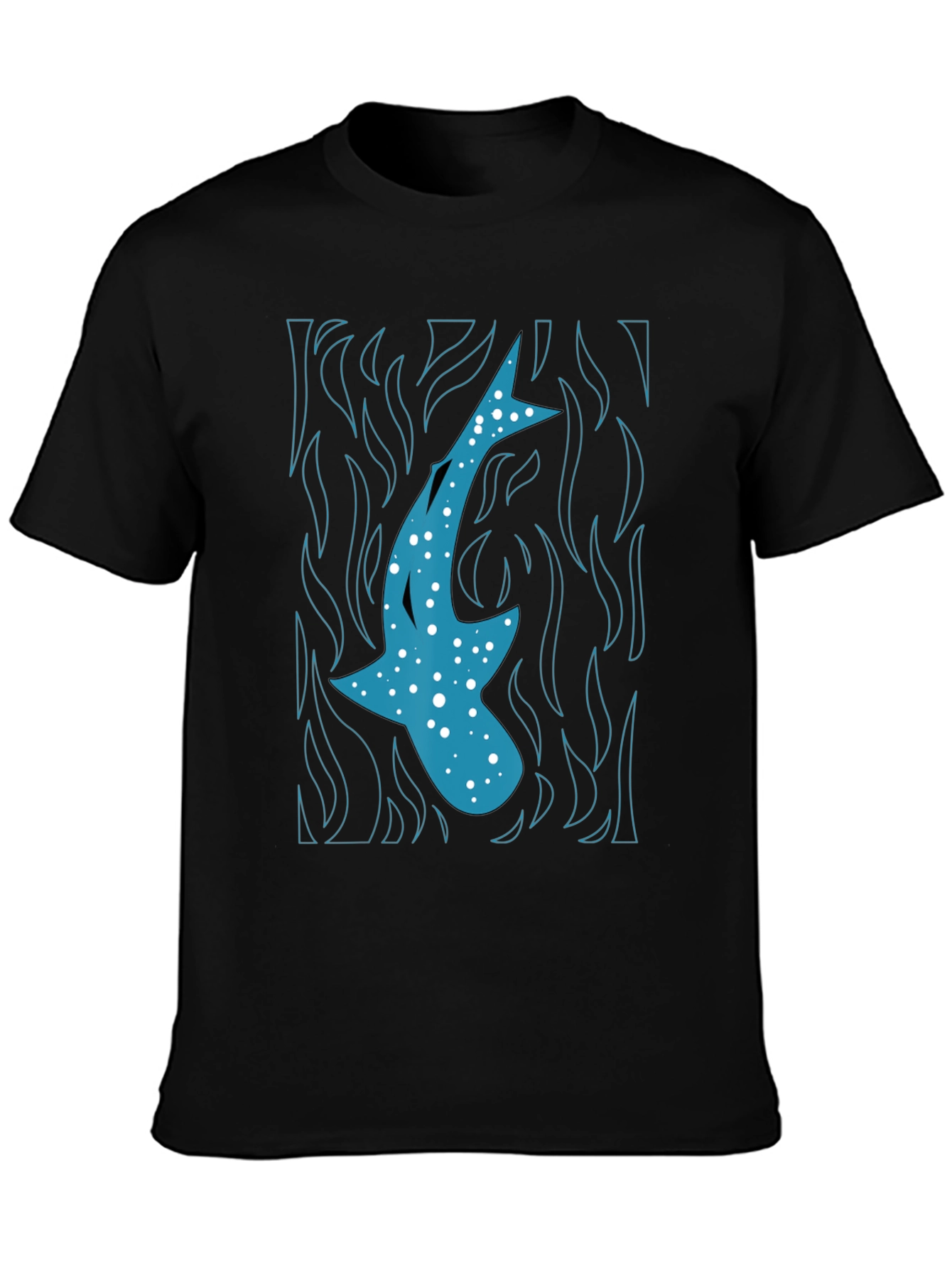 Whale Shark Graphic Tee - Mens Black T-Shirt