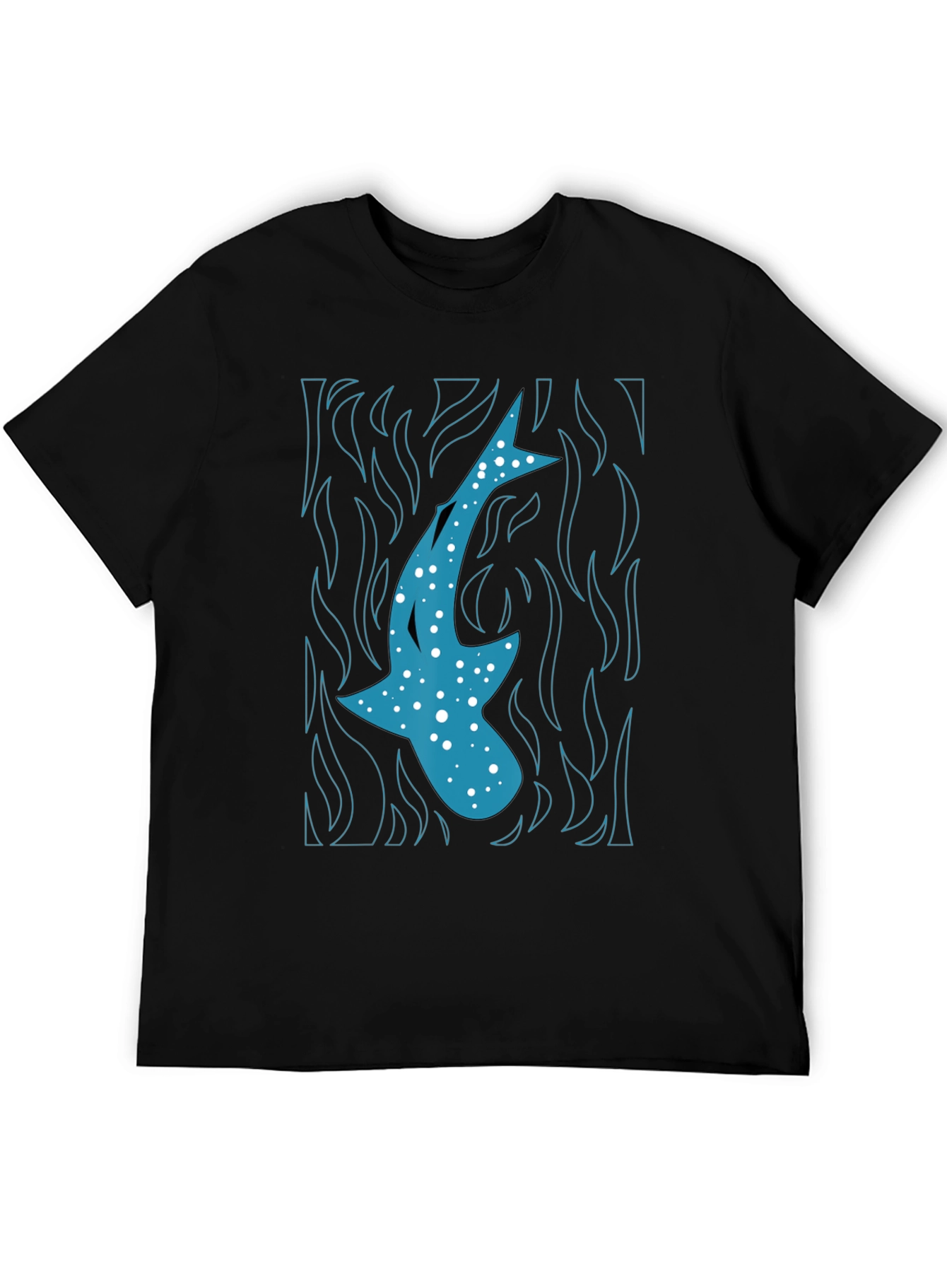 Whale Shark Graphic Tee - Mens Black T-Shirt