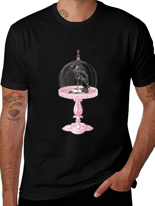Raven on Table T-Shirt - Gothic Style
