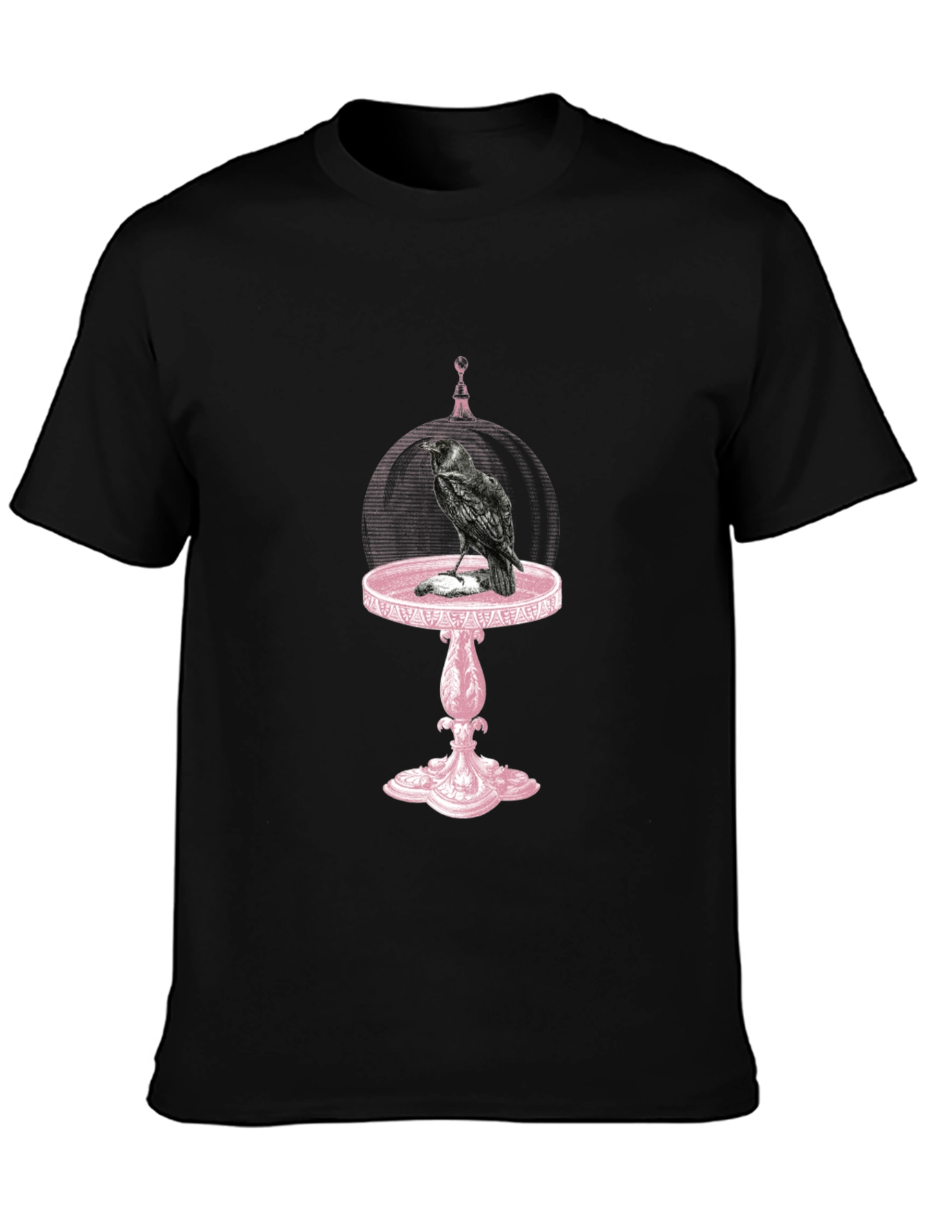 Raven on Table T-Shirt - Gothic Style