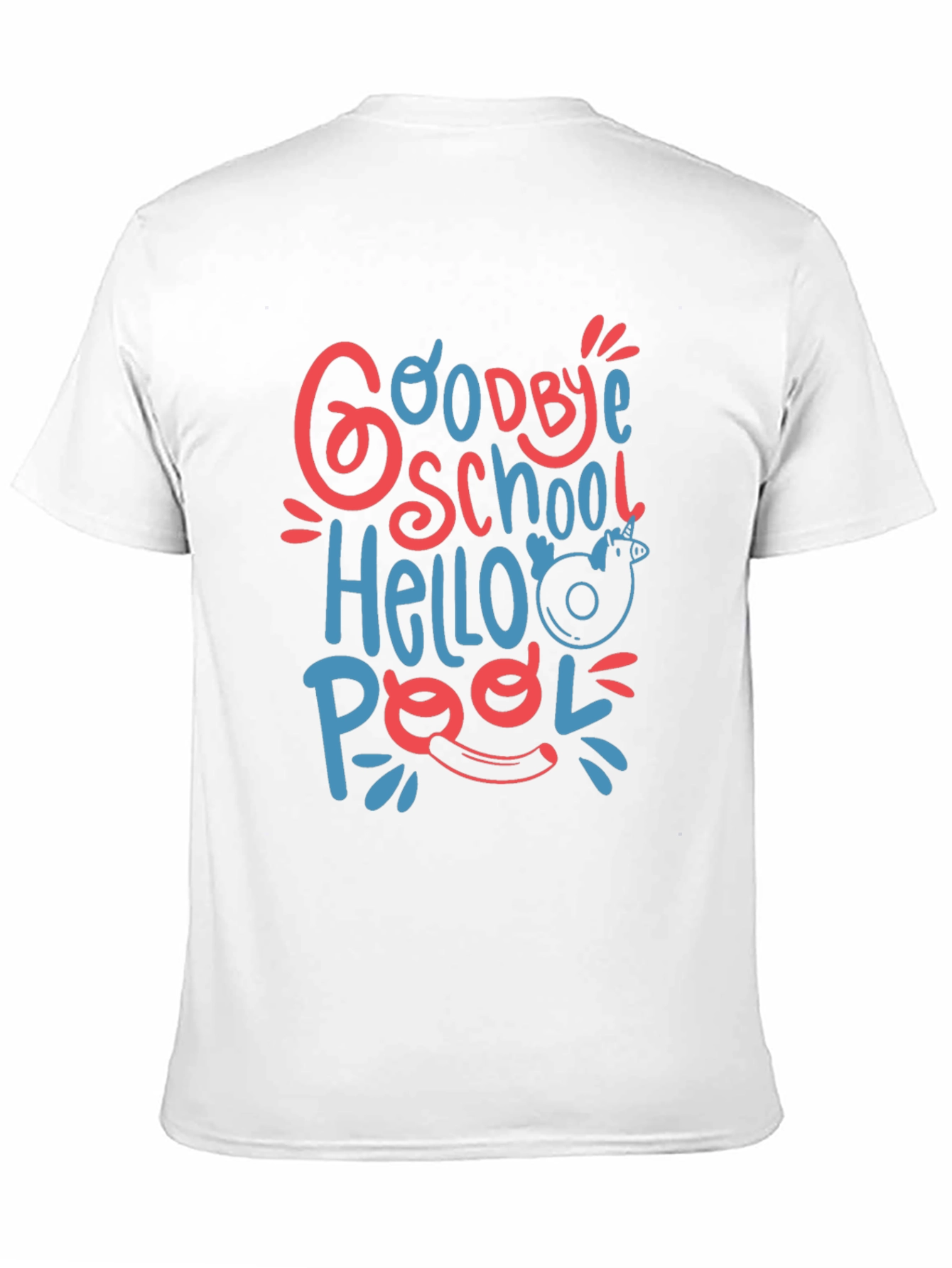 Goodbye School Hello Pool Graphic Tee - Black