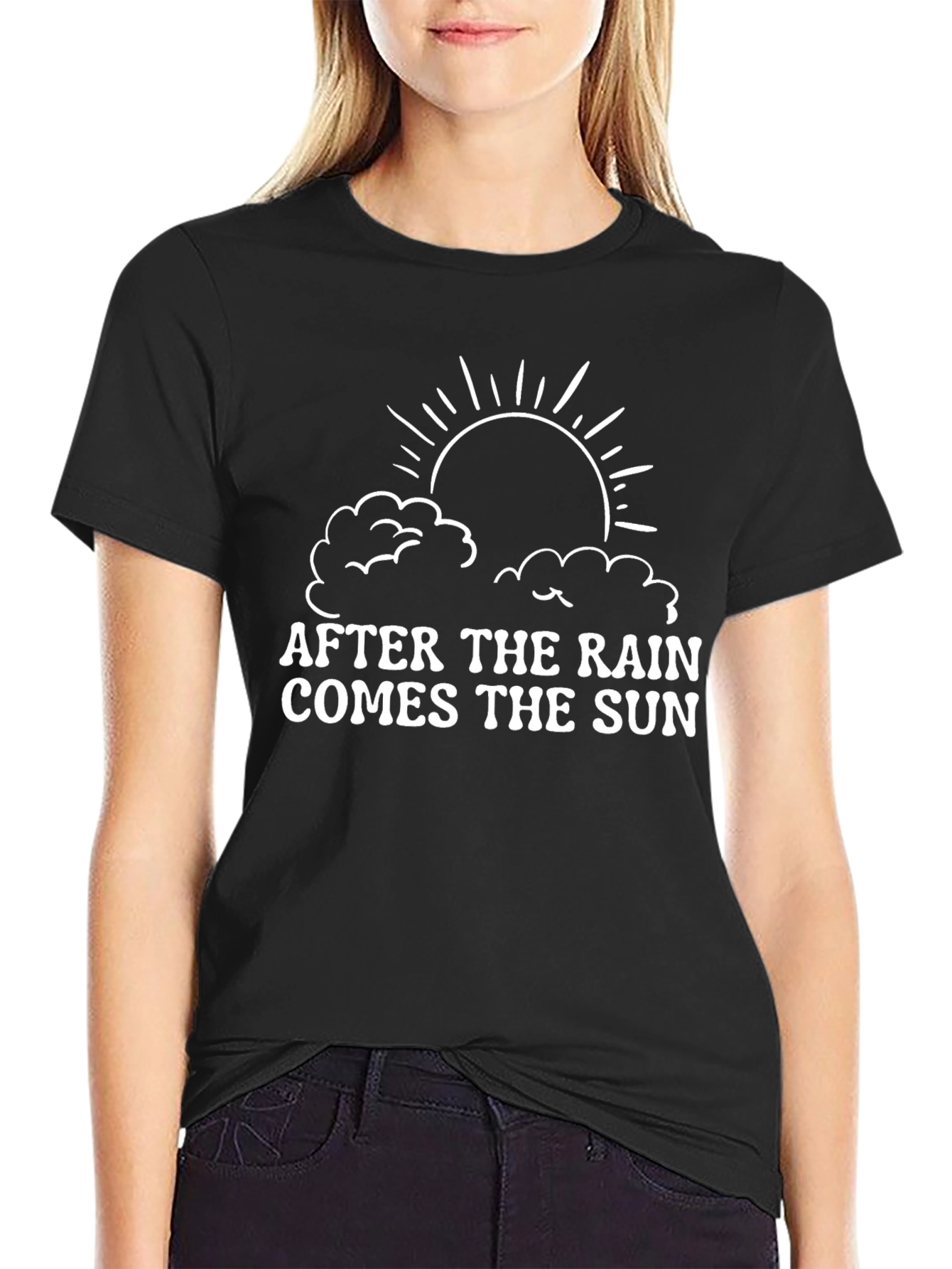 After the Rain Comes the Sun Black Graphic Tee