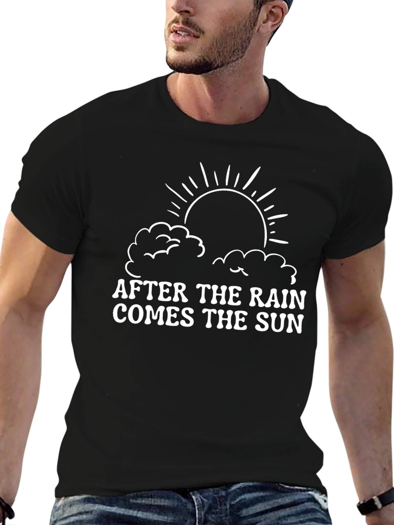 After the Rain Comes the Sun Black Graphic Tee