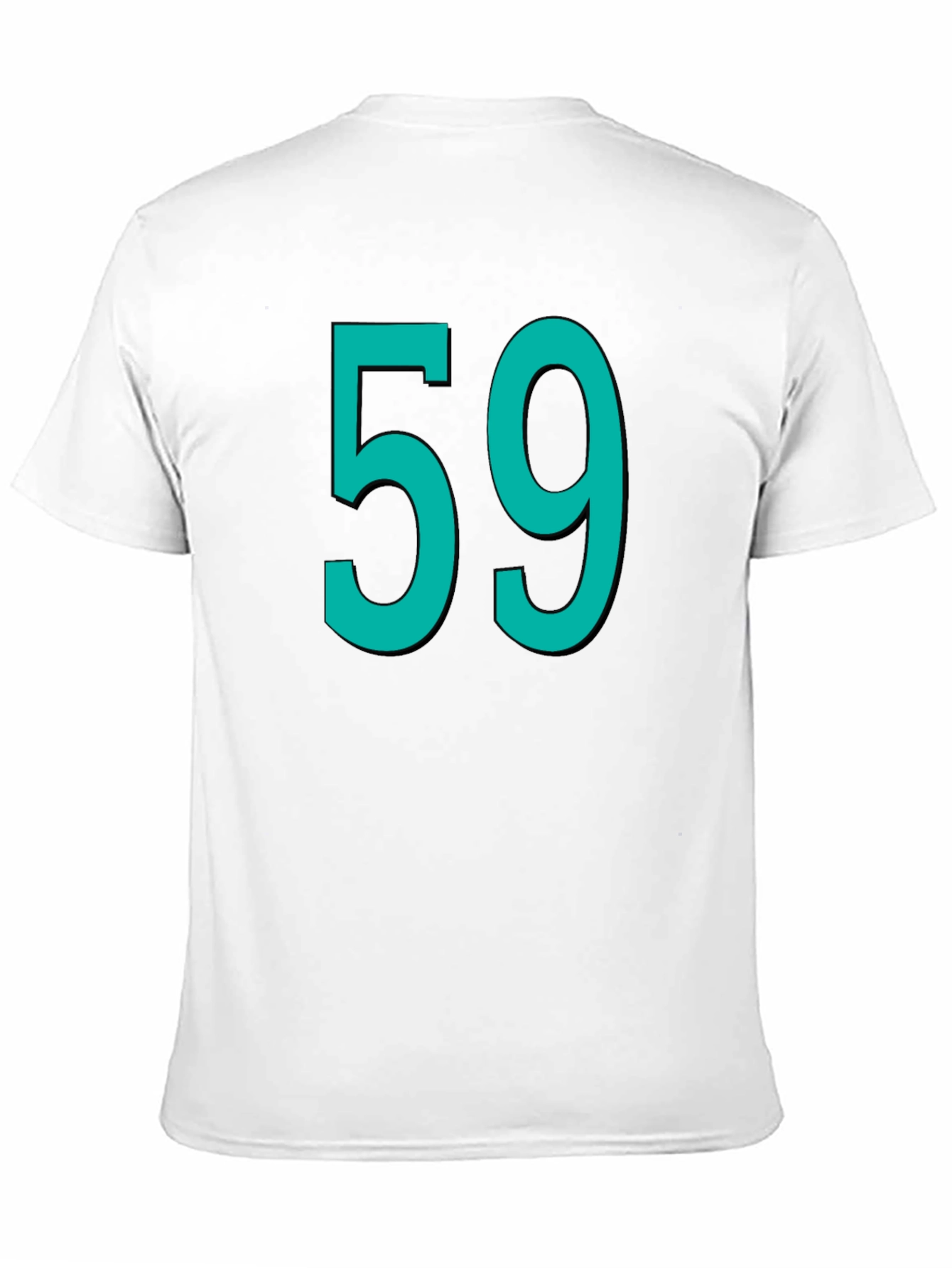 Number 59 Graphic Tee - Black Cotton Casual