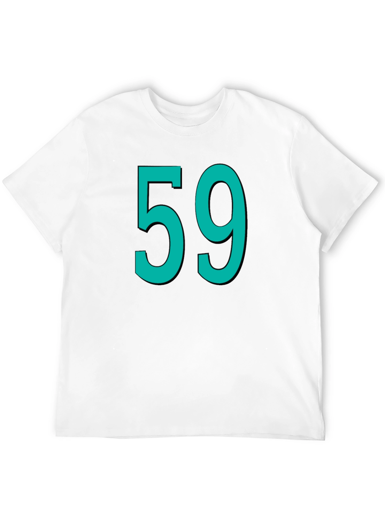 Number 59 Graphic Tee - Black Cotton Casual
