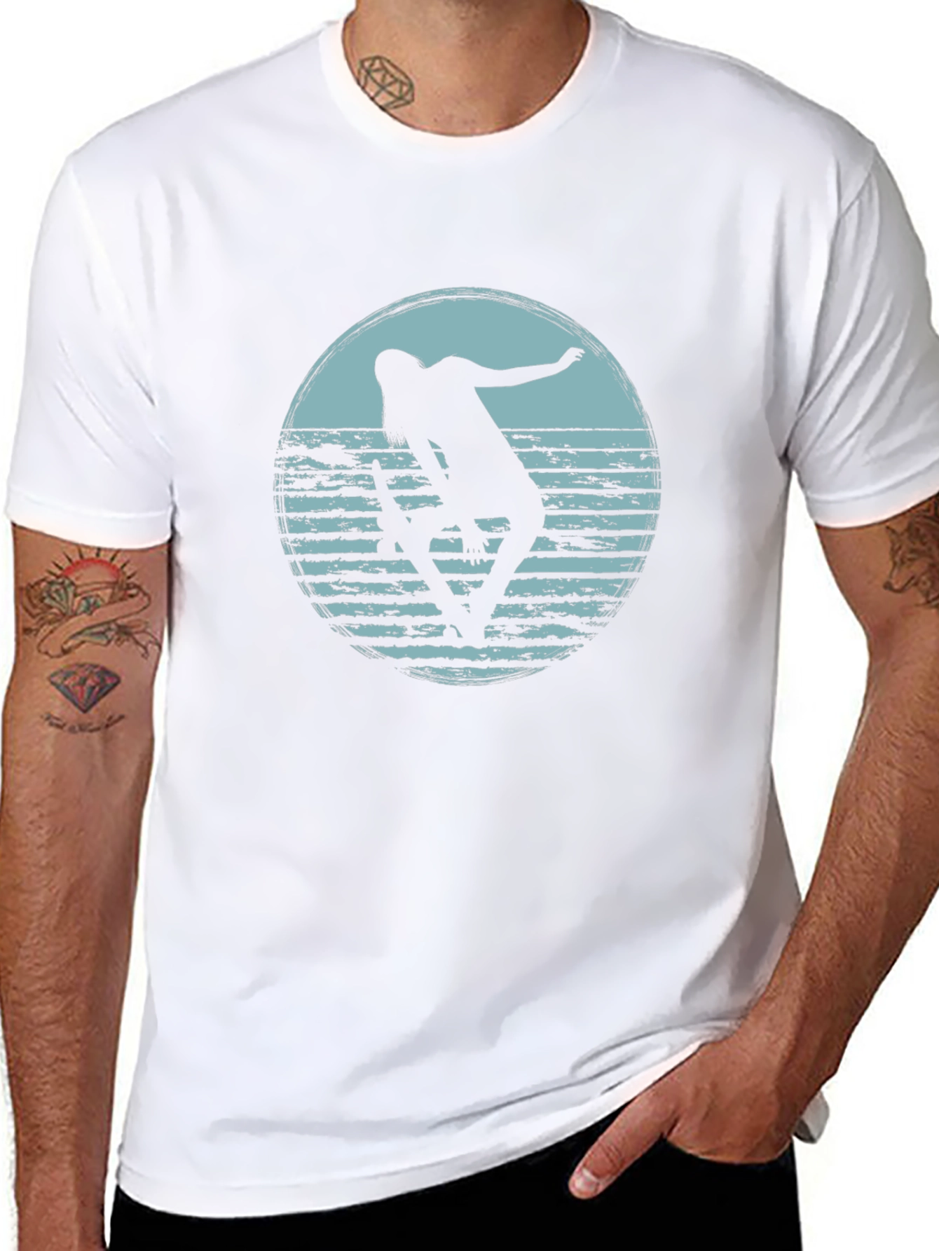 Retro Skateboarder Tee - Cool Graphic T-Shirt
