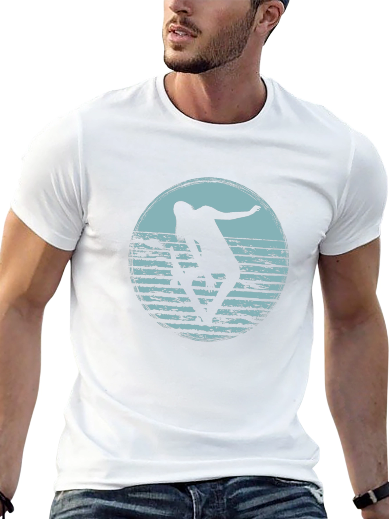Retro Skateboarder Tee - Cool Graphic T-Shirt