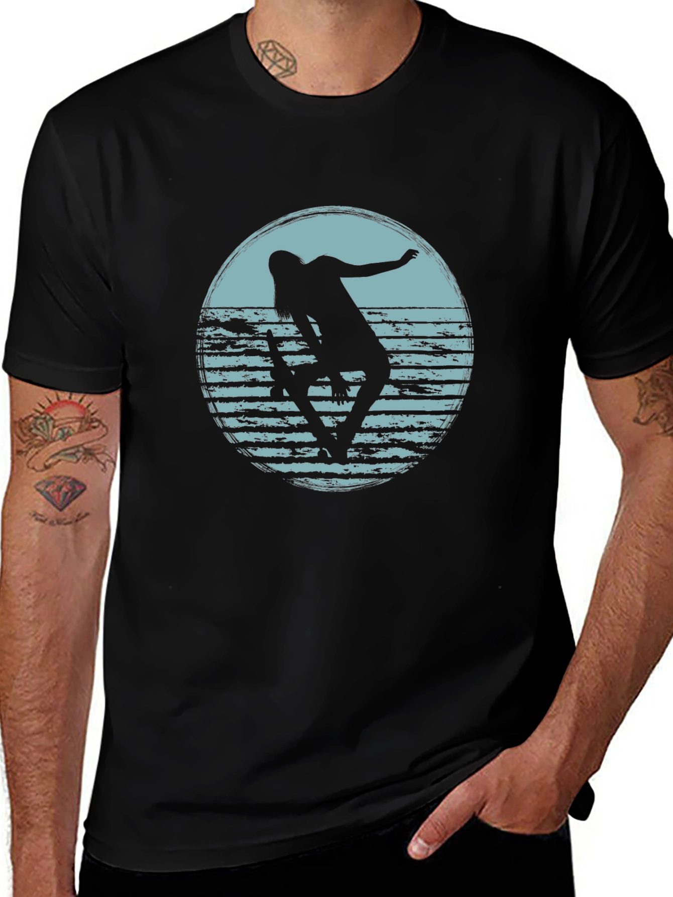 Retro Skateboarder Tee - Cool Graphic T-Shirt