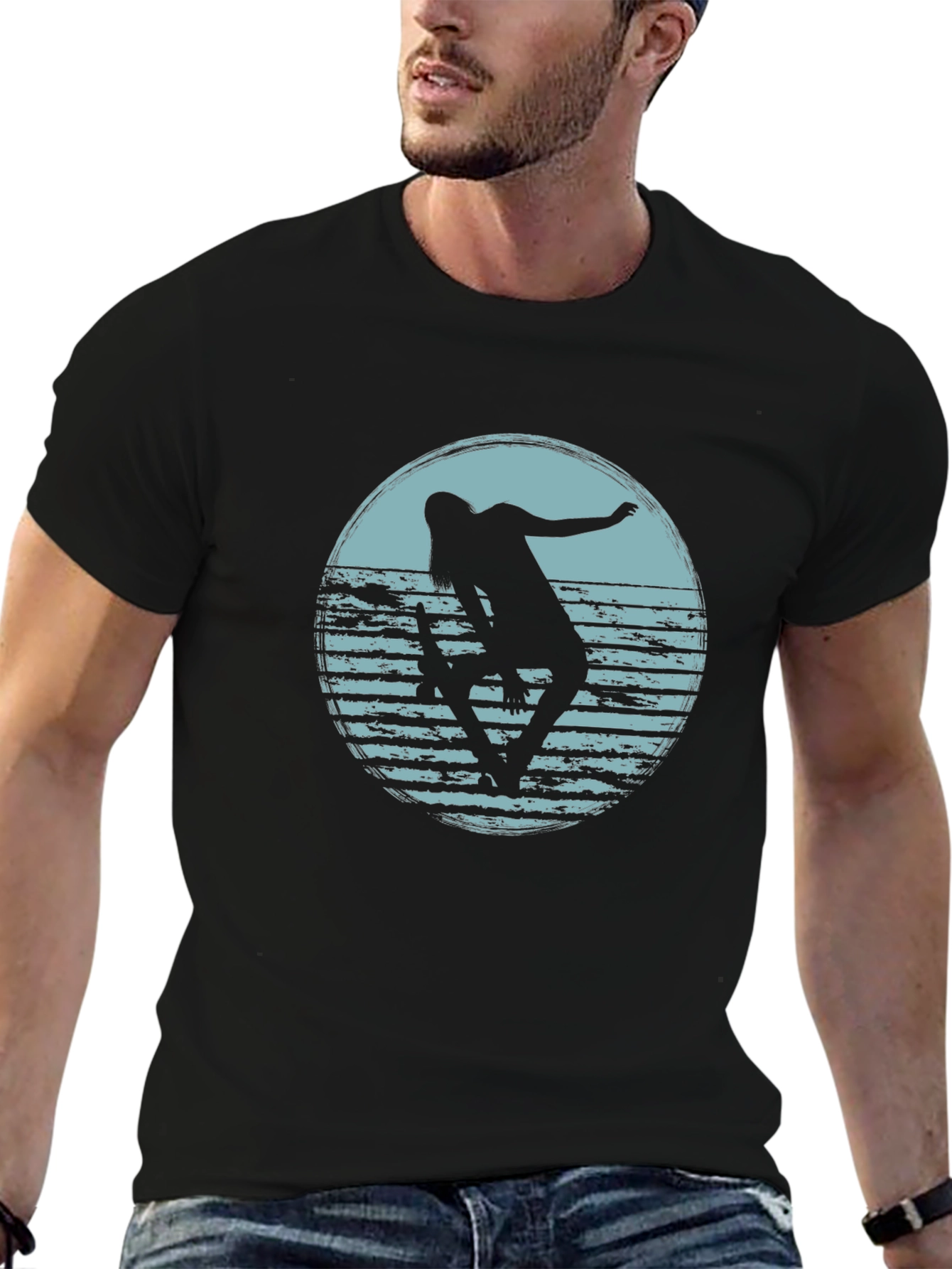 Retro Skateboarder Tee - Cool Graphic T-Shirt