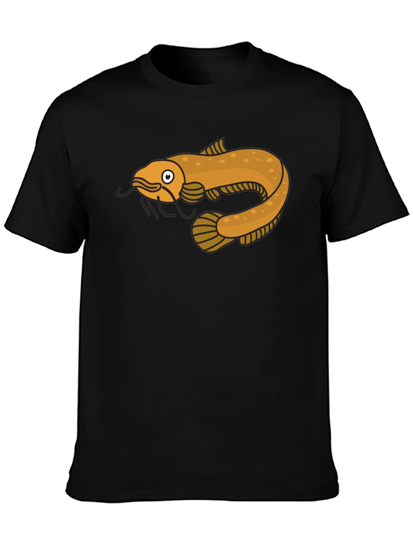 Cool Catfish Graphic T-Shirt - Black Cotton Tee