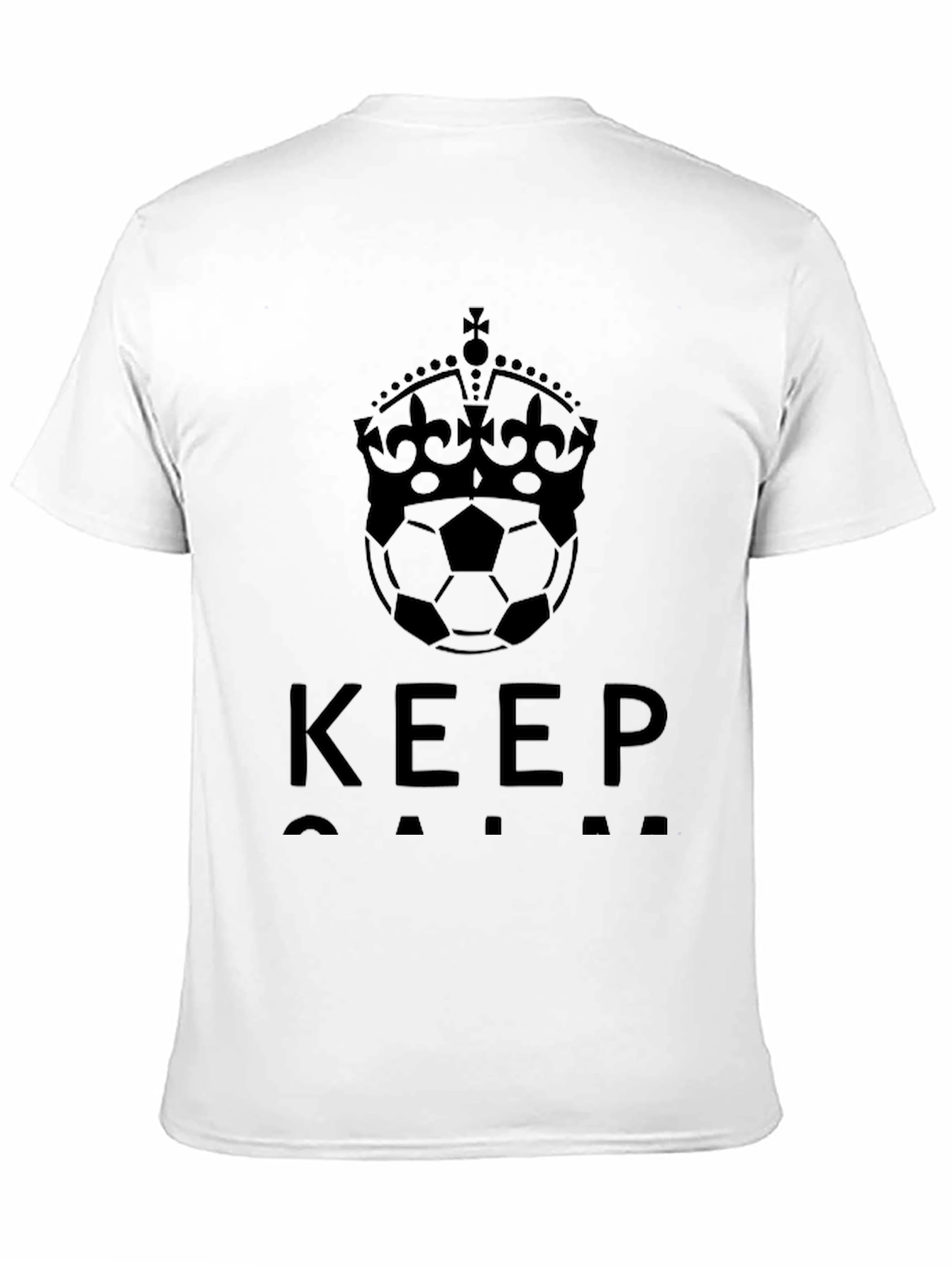 Keep Calm Soccer Crown Black T-Shirt