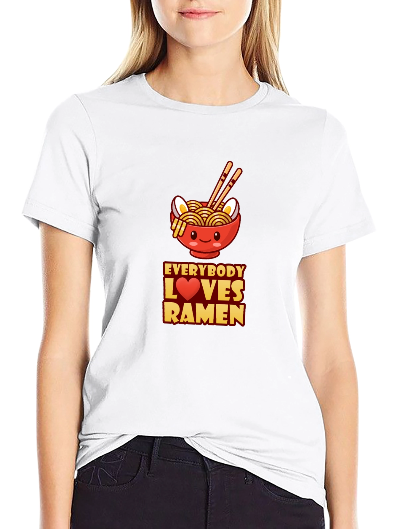 Everybody Loves Ramen T-Shirt - Cute Noodle Bowl Design