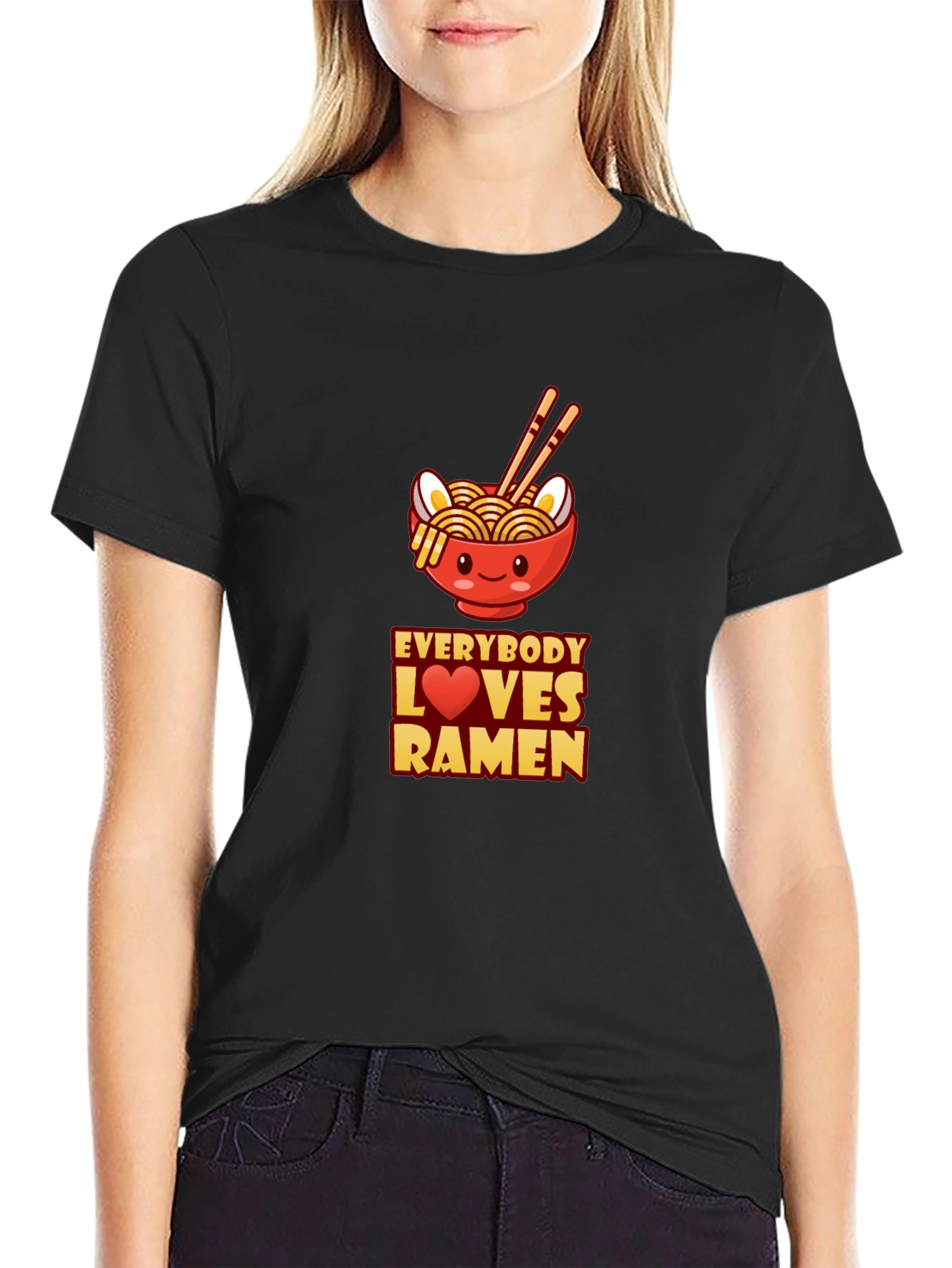 Everybody Loves Ramen T-Shirt - Cute Noodle Bowl Design