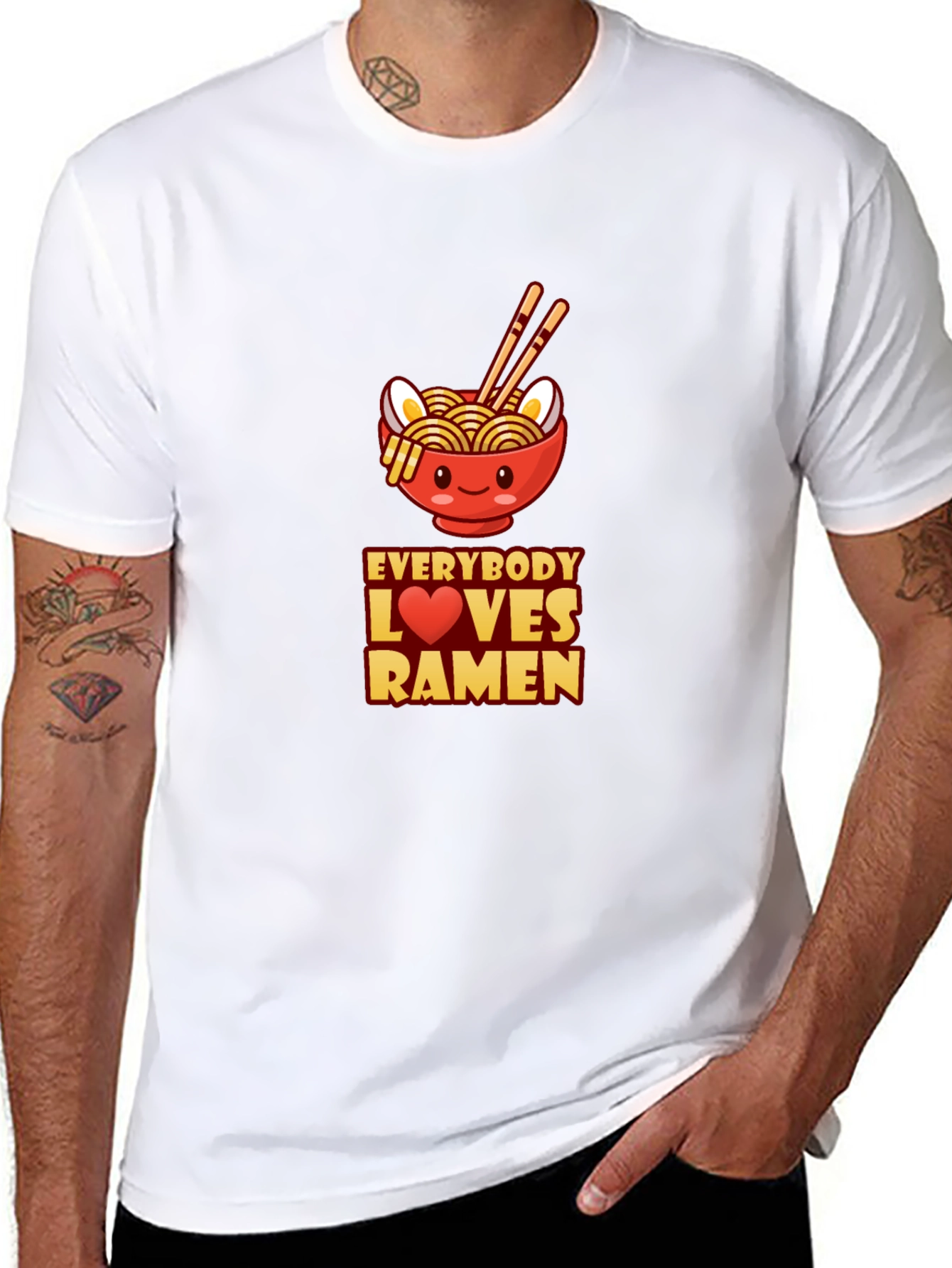 Everybody Loves Ramen T-Shirt - Cute Noodle Bowl Design
