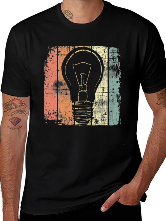 Vintage Light Bulb Design Tee