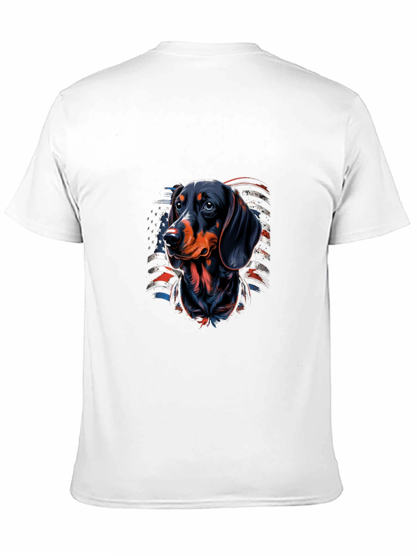 Dachshund USA Flag Graphic T-Shirt