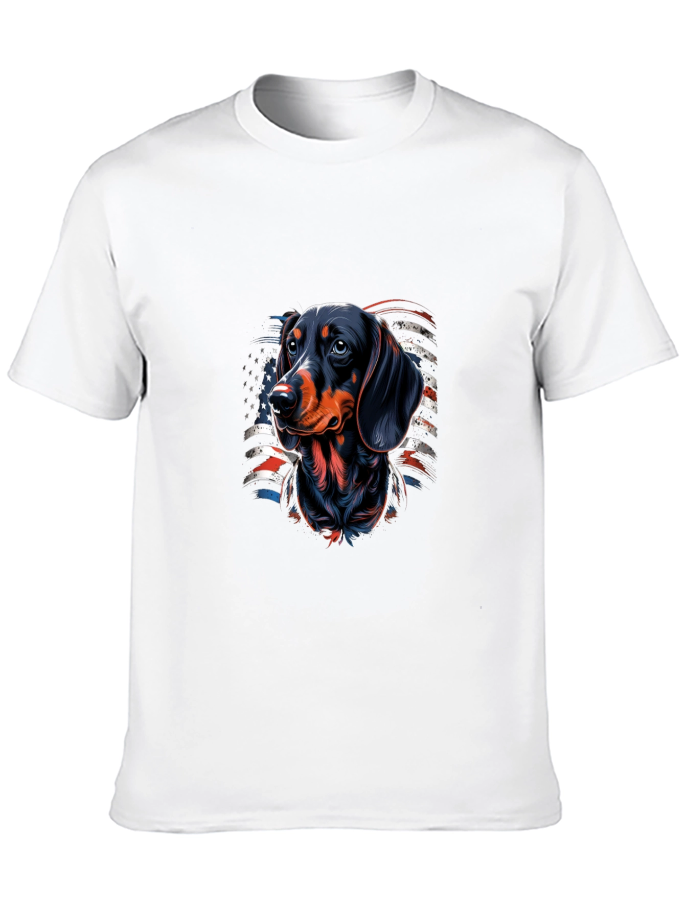 Dachshund USA Flag Graphic T-Shirt