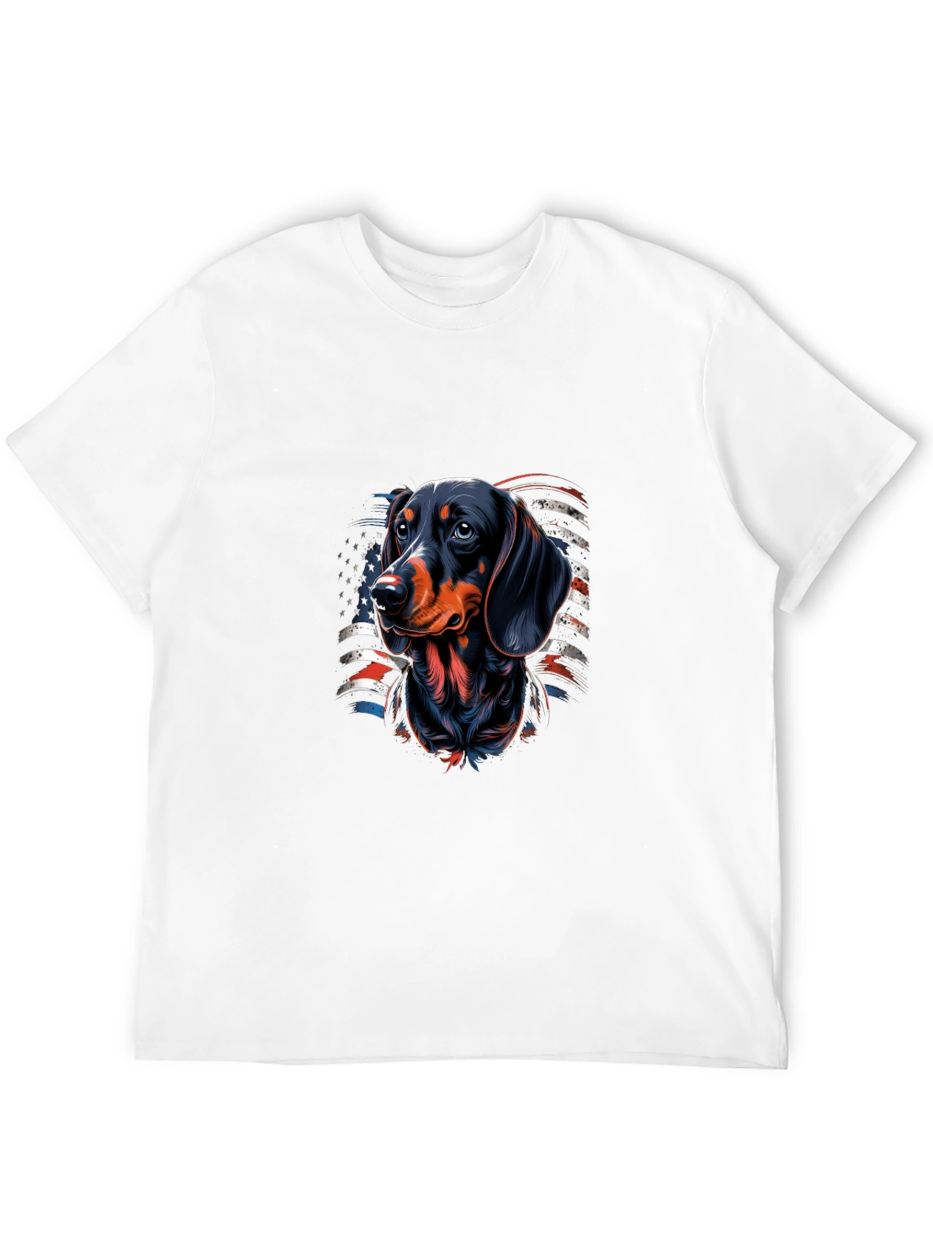 Dachshund USA Flag Graphic T-Shirt